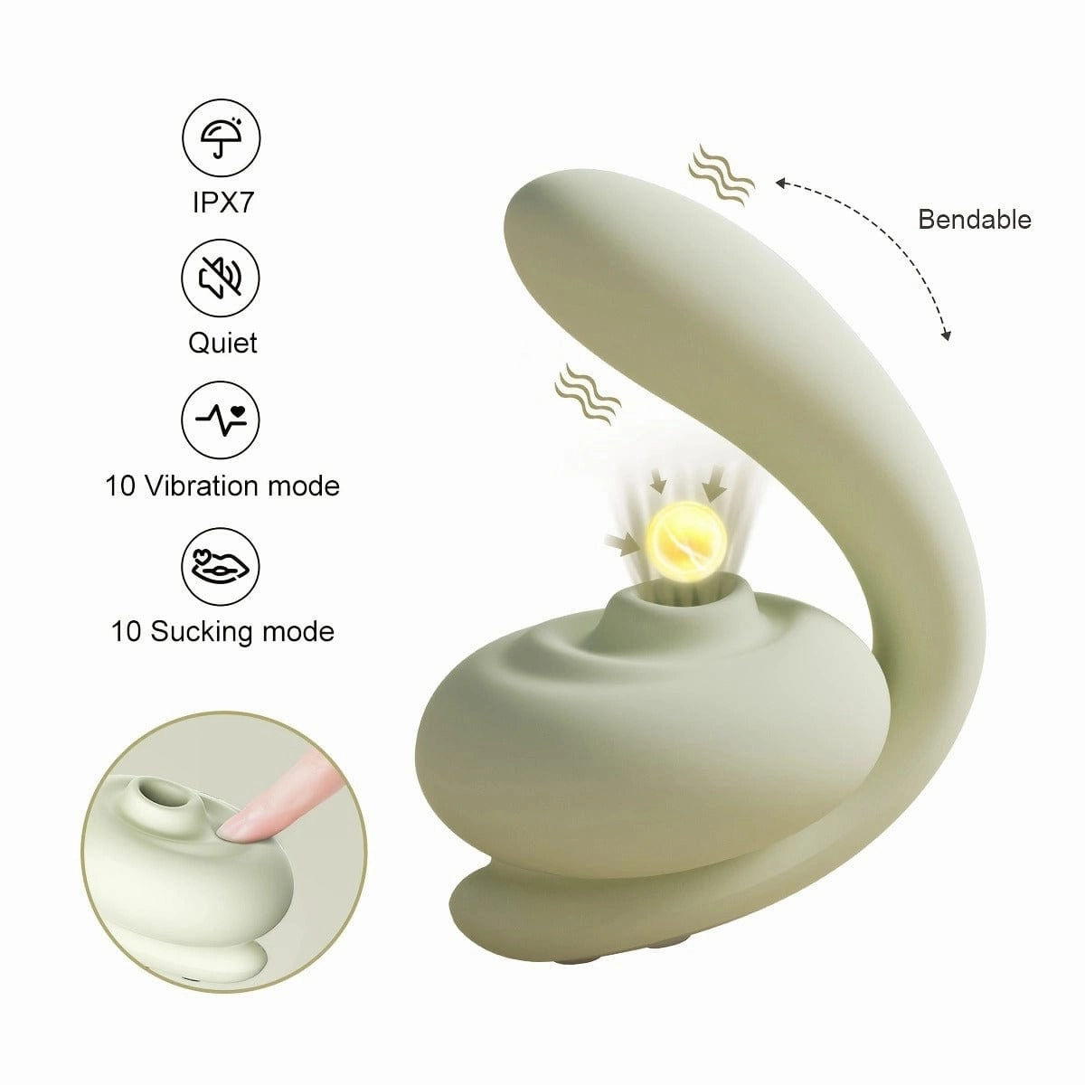2-in-1 Clit Sucking Vibrator for Double Pleasure