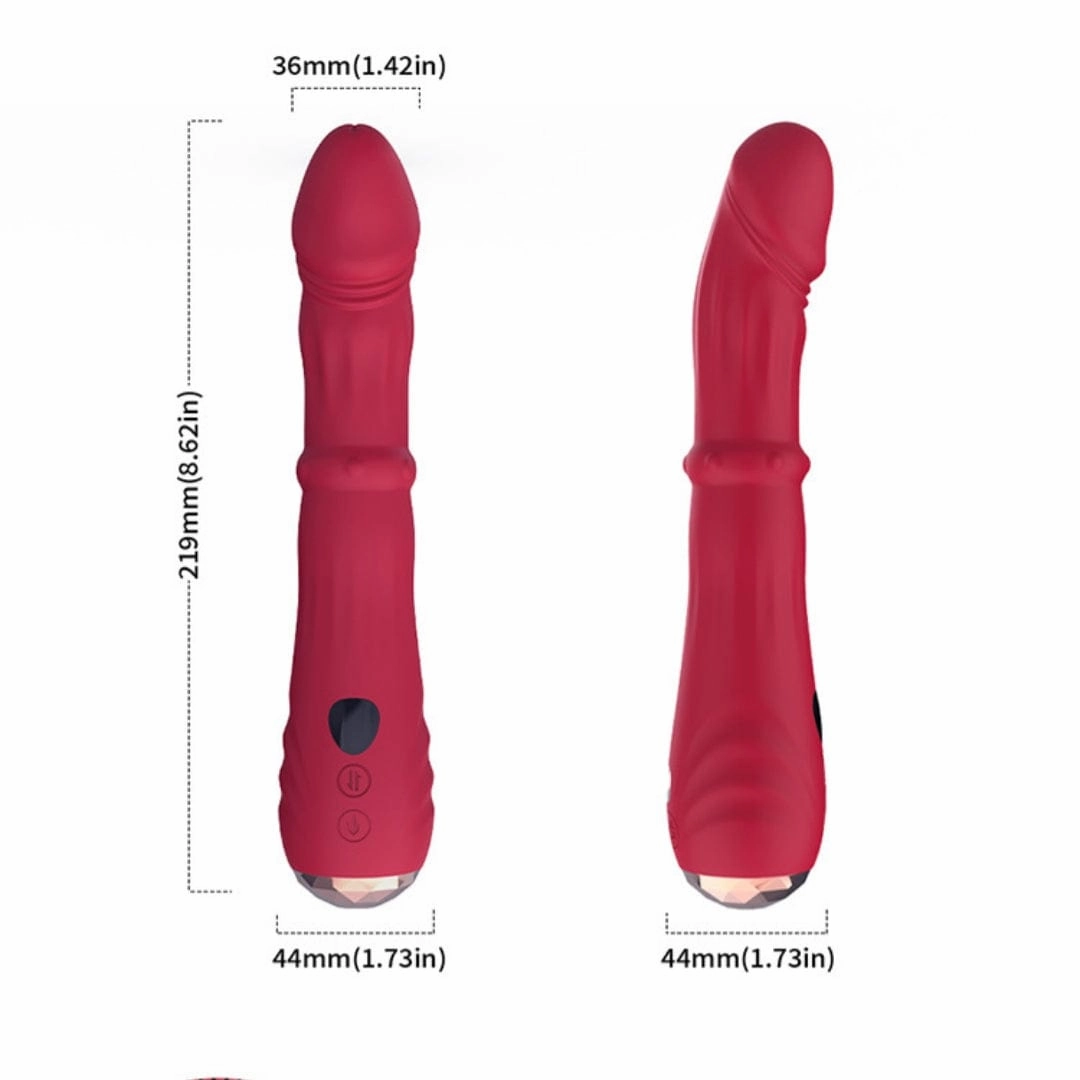 3 In 1 Steel Ball Sliding Heating Clitoral G-Spot Vibrators