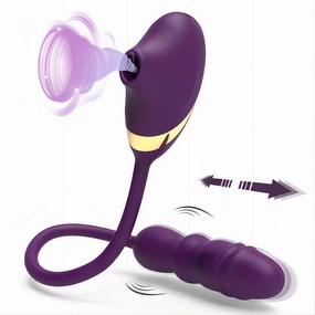 3 IN 1 Sucking Thrusting Dildo Vibrator G-Spot Dildos Woman Clit Stimulate Sex Toy