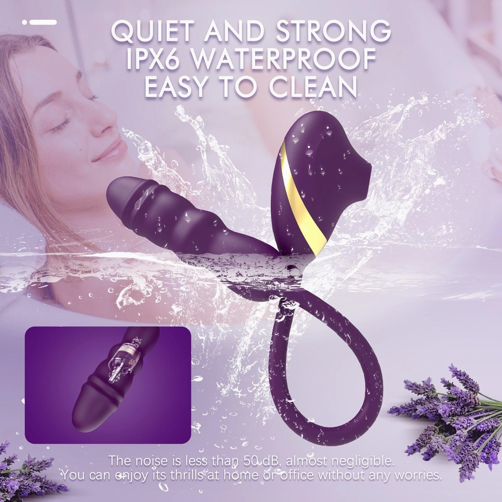3 IN 1 Sucking Thrusting Dildo Vibrator G-Spot Dildos Woman Clit Stimulate Sex Toy