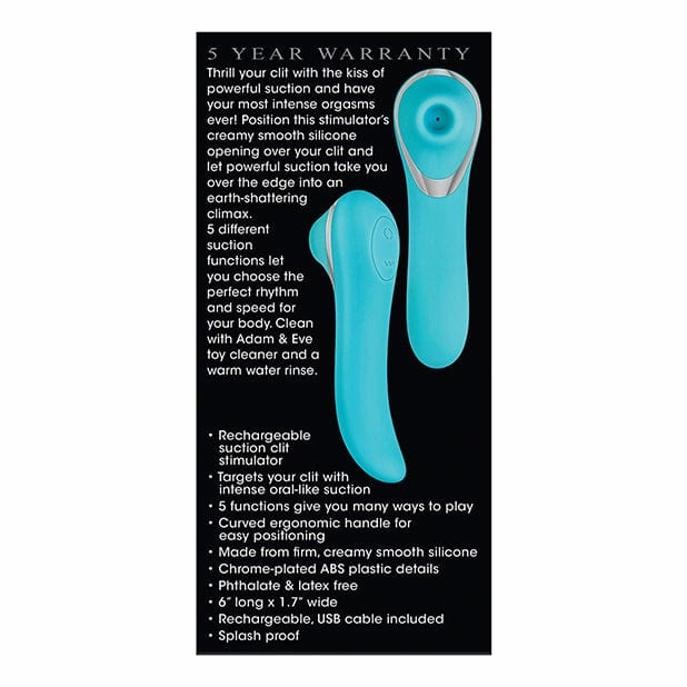 Adam & Eve - The French Kiss Her Suction Clitoral Stimulator (Teal)