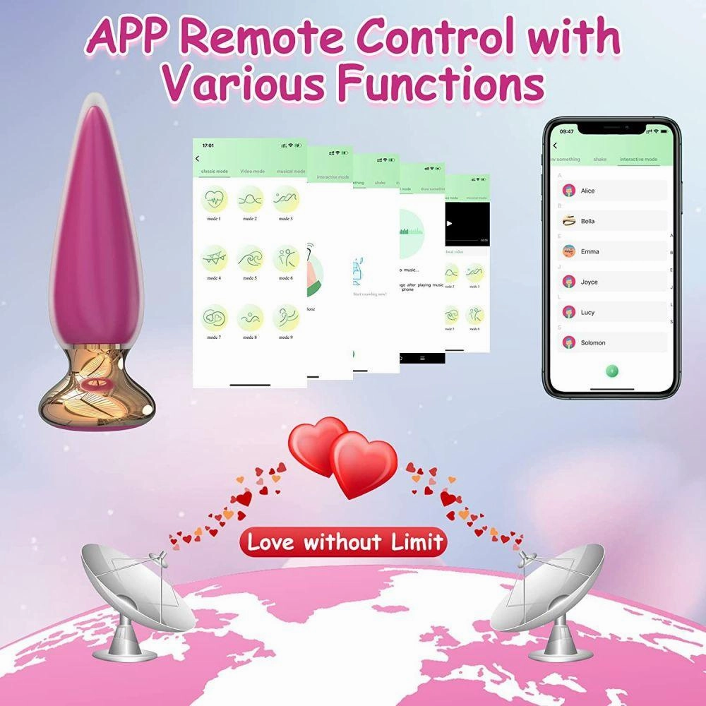 App & Remote Control Anal Butt Vibrator Prostate Massager