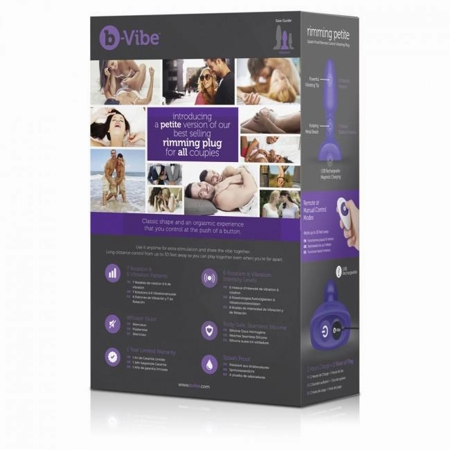 B-Vibe - Rimming Remote Control Vibrating Anal Plug Petite (Purple)