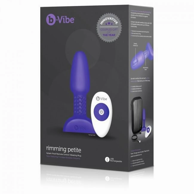 B-Vibe - Rimming Remote Control Vibrating Anal Plug Petite (Purple)