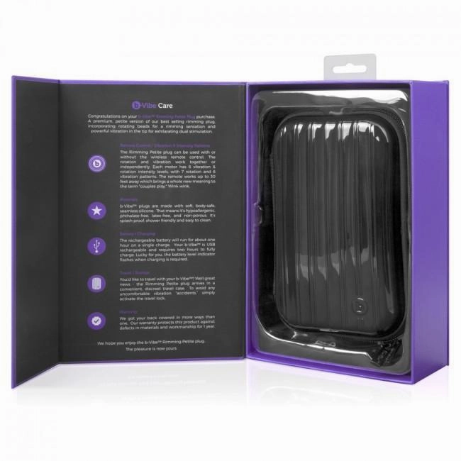 B-Vibe - Rimming Remote Control Vibrating Anal Plug Petite (Purple)