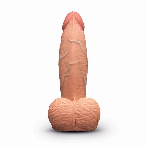 B Vibe - Slipskin 6" Girthy Realistic Dildo (Mocha)