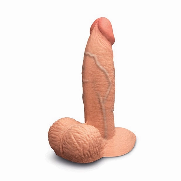B Vibe - Slipskin 6" Girthy Realistic Dildo (Mocha)