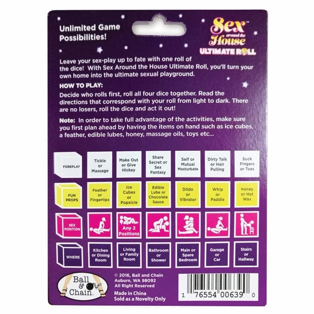 Ball & Chain - Sex Around the House Ultimate Roll Adult Dice Game
