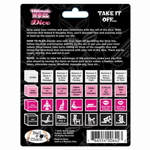 Ball & Chain - Ultimate Roll Naked and Naughty Dice Adult Game
