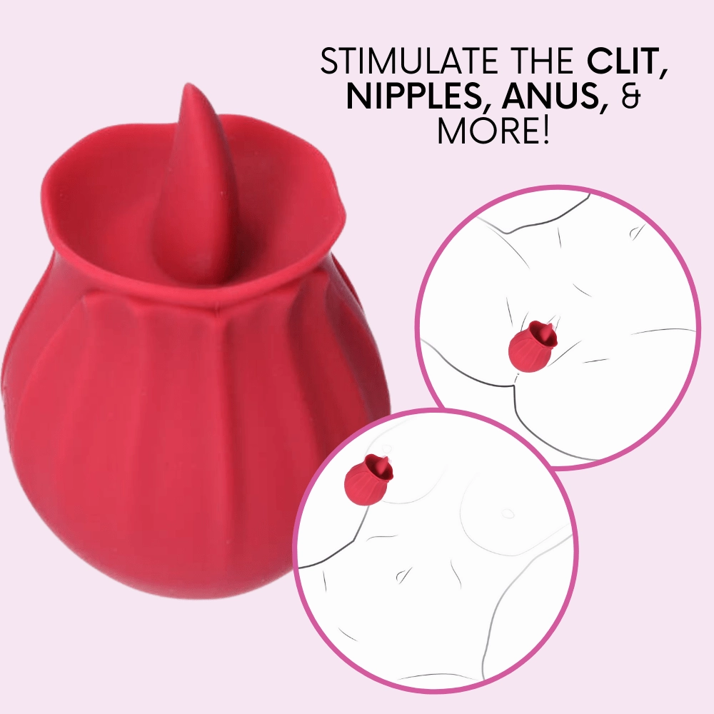 Bhava Rechargeable Flickering Tongue Rose | Clit Licking Stimulator