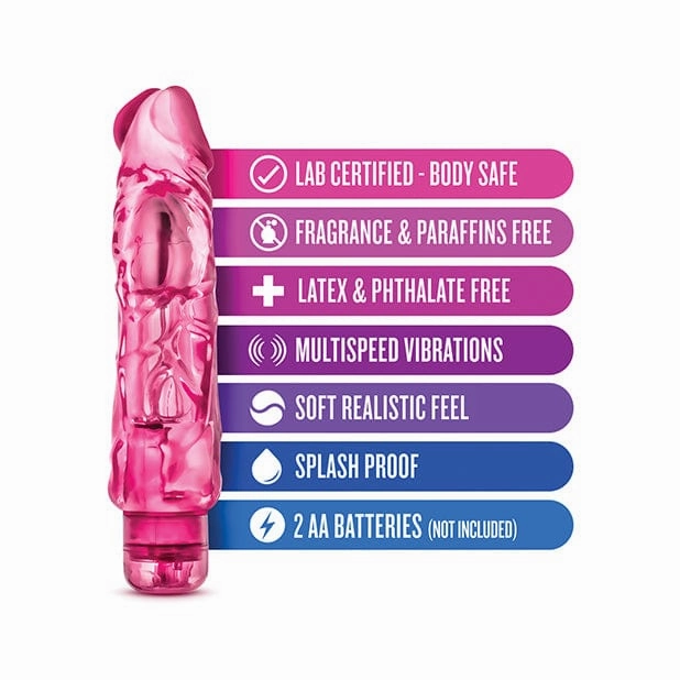 Blush Novelties - Naturally Yours Wild Ride Realistic Vibrating Dildo 9"