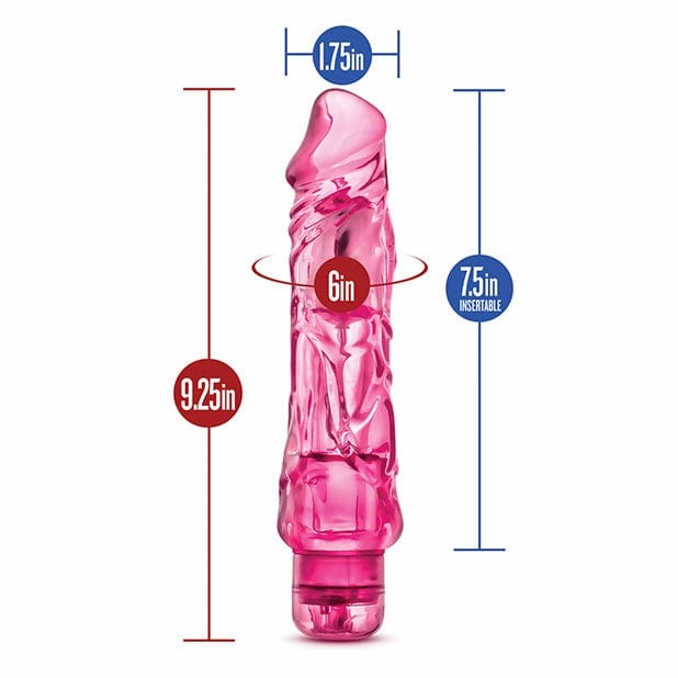 Blush Novelties - Naturally Yours Wild Ride Realistic Vibrating Dildo 9"