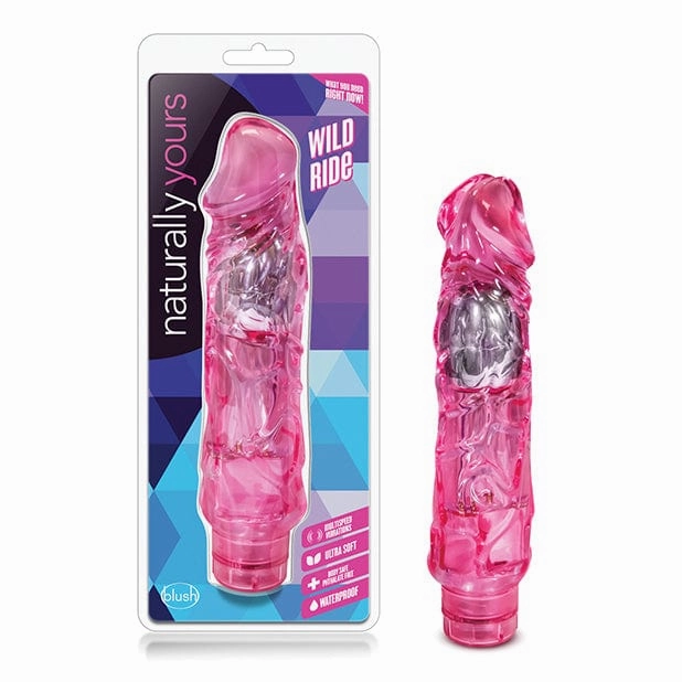 Blush Novelties - Naturally Yours Wild Ride Realistic Vibrating Dildo 9"