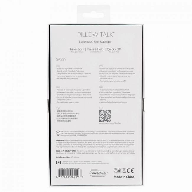 BMS - Pillow Talk Sassy Luxurious G Spot Vibrator