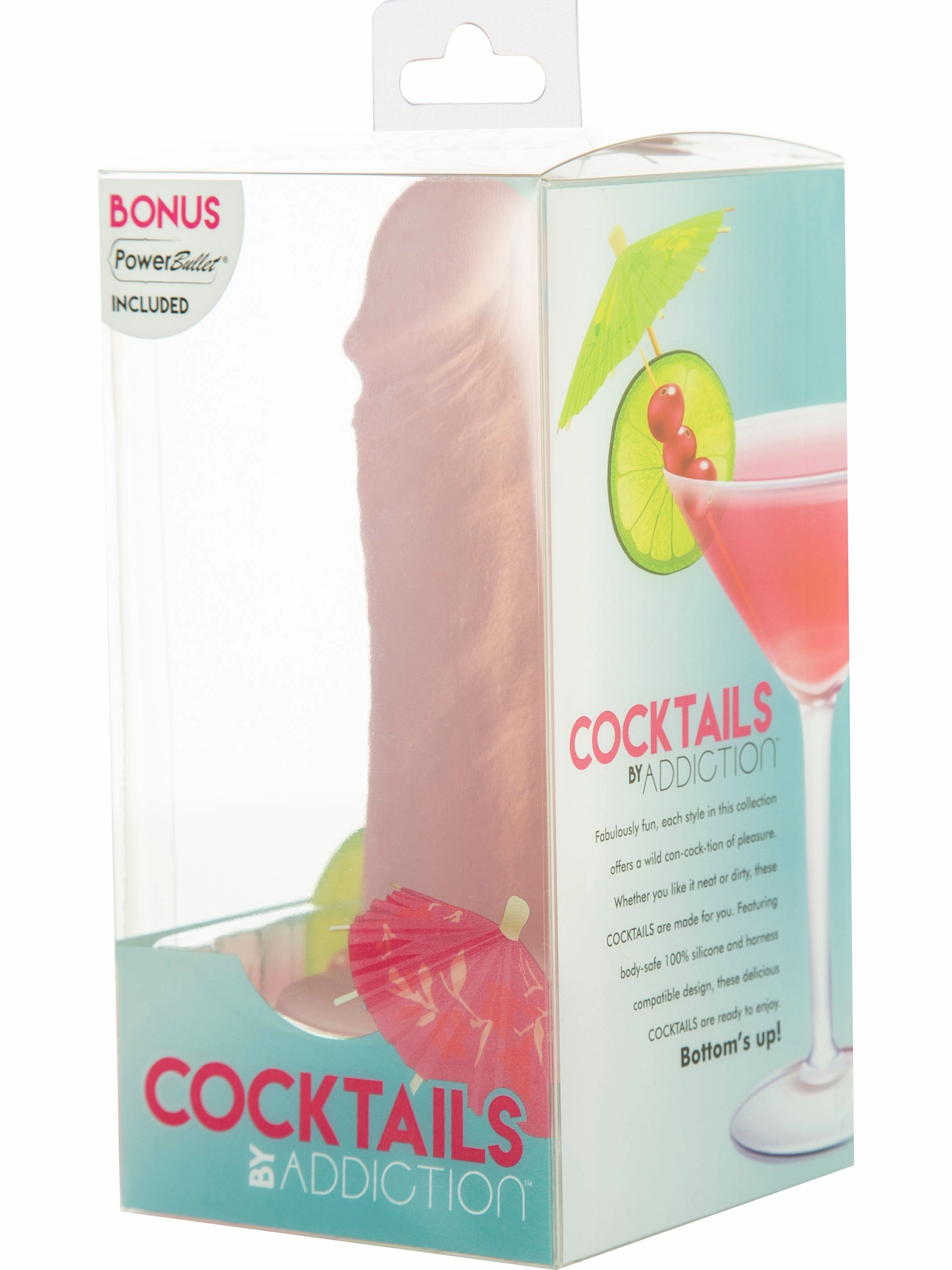 BMS Factory COCKTAILS BY ADDICTION Silicone Dildo with Bonus Bullet Vibe