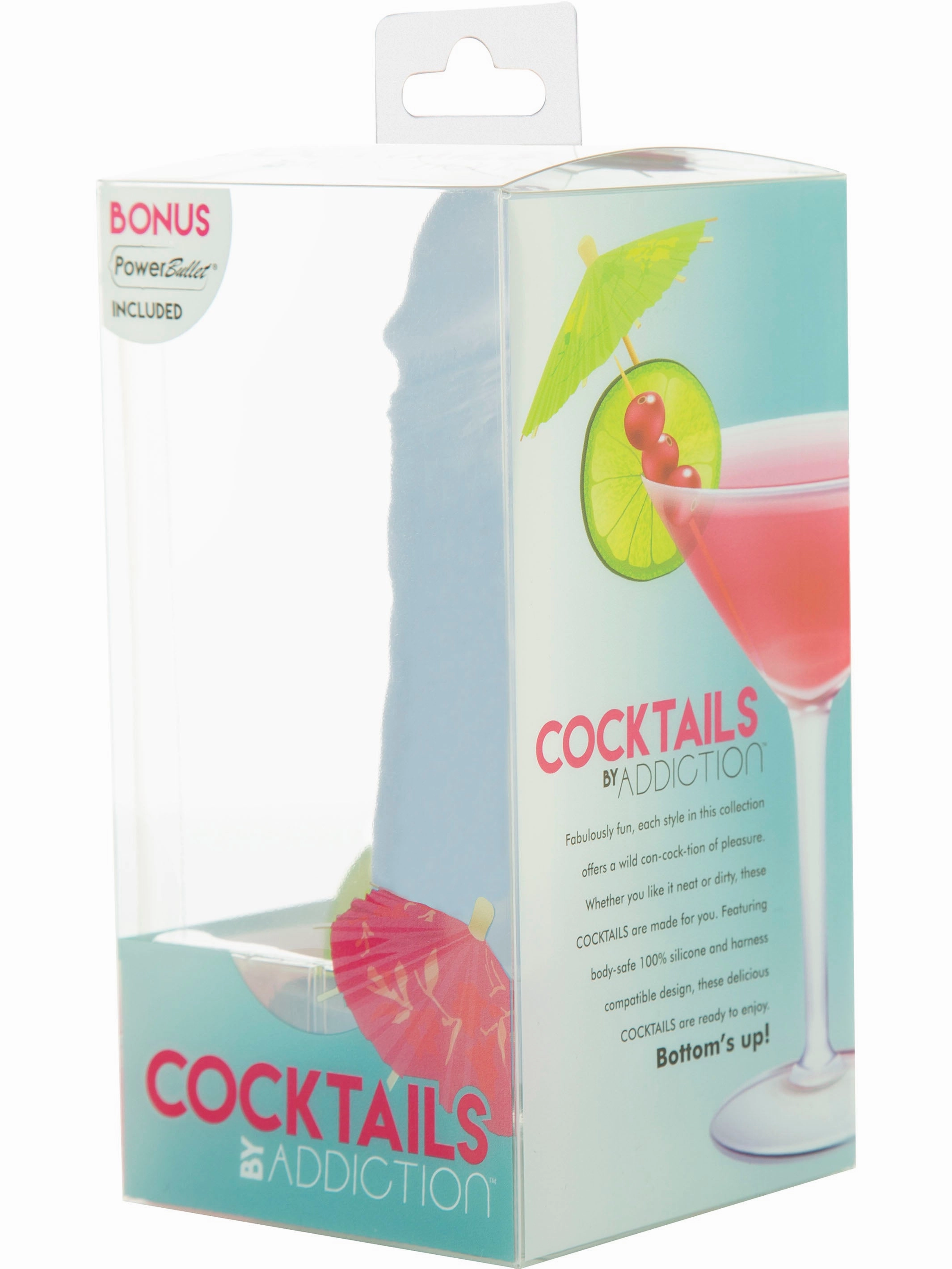 BMS Factory COCKTAILS BY ADDICTION Silicone Dildo with Bonus Bullet Vibe
