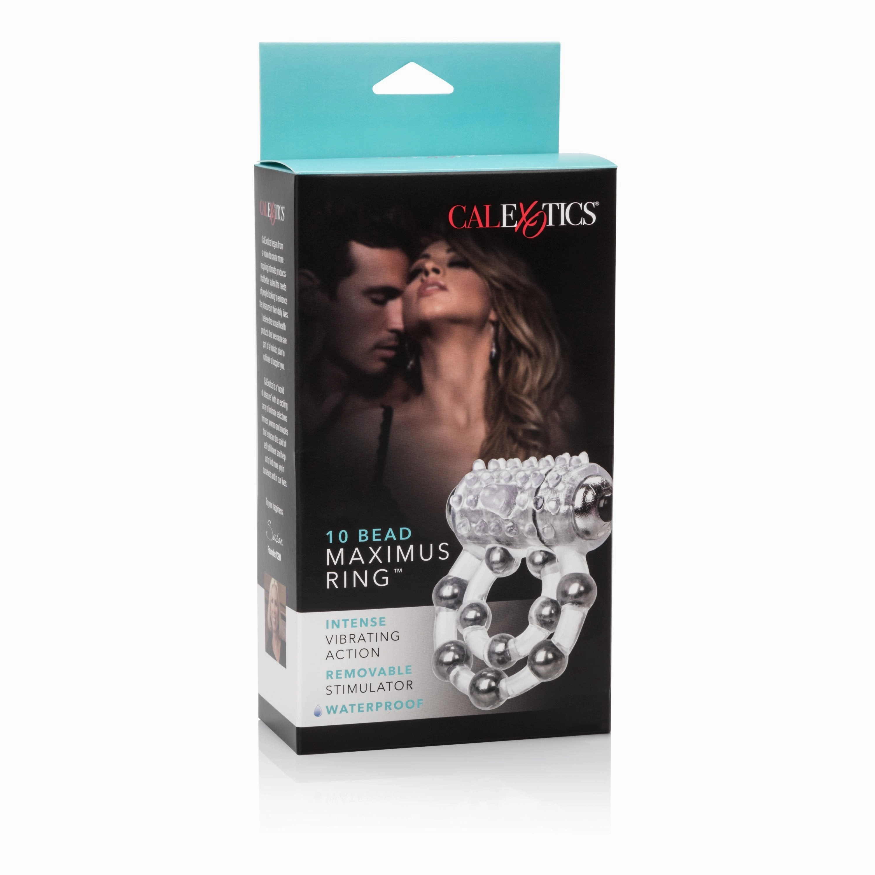 California Exotics - 10 Bead Maximus Cock Ring (White)