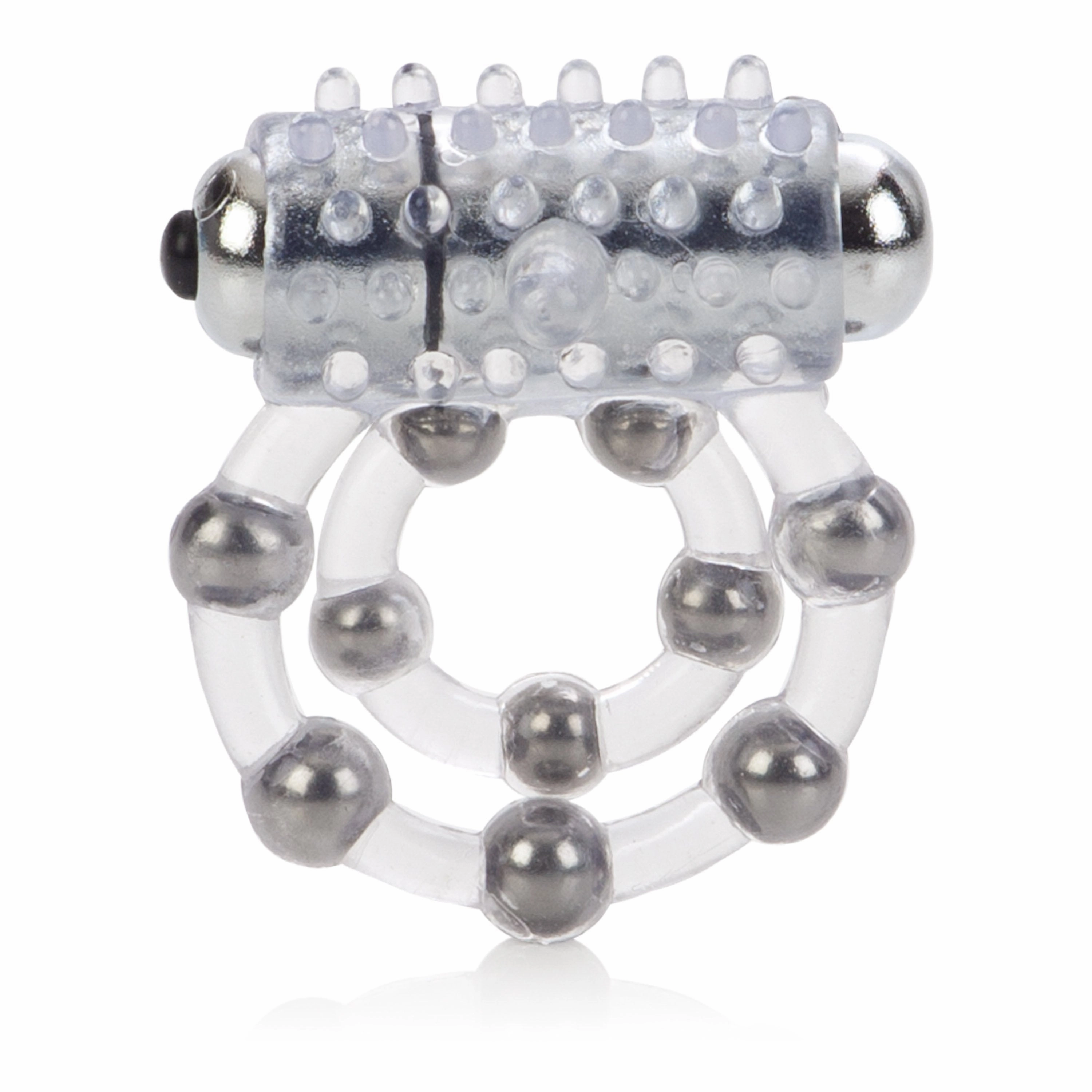 California Exotics - 10 Bead Maximus Cock Ring (White)