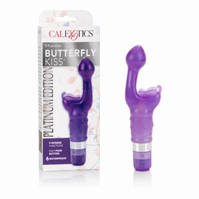 California Exotics - 9 Function Butterfly Kiss Platinum Edition Clit Massager (Purple)