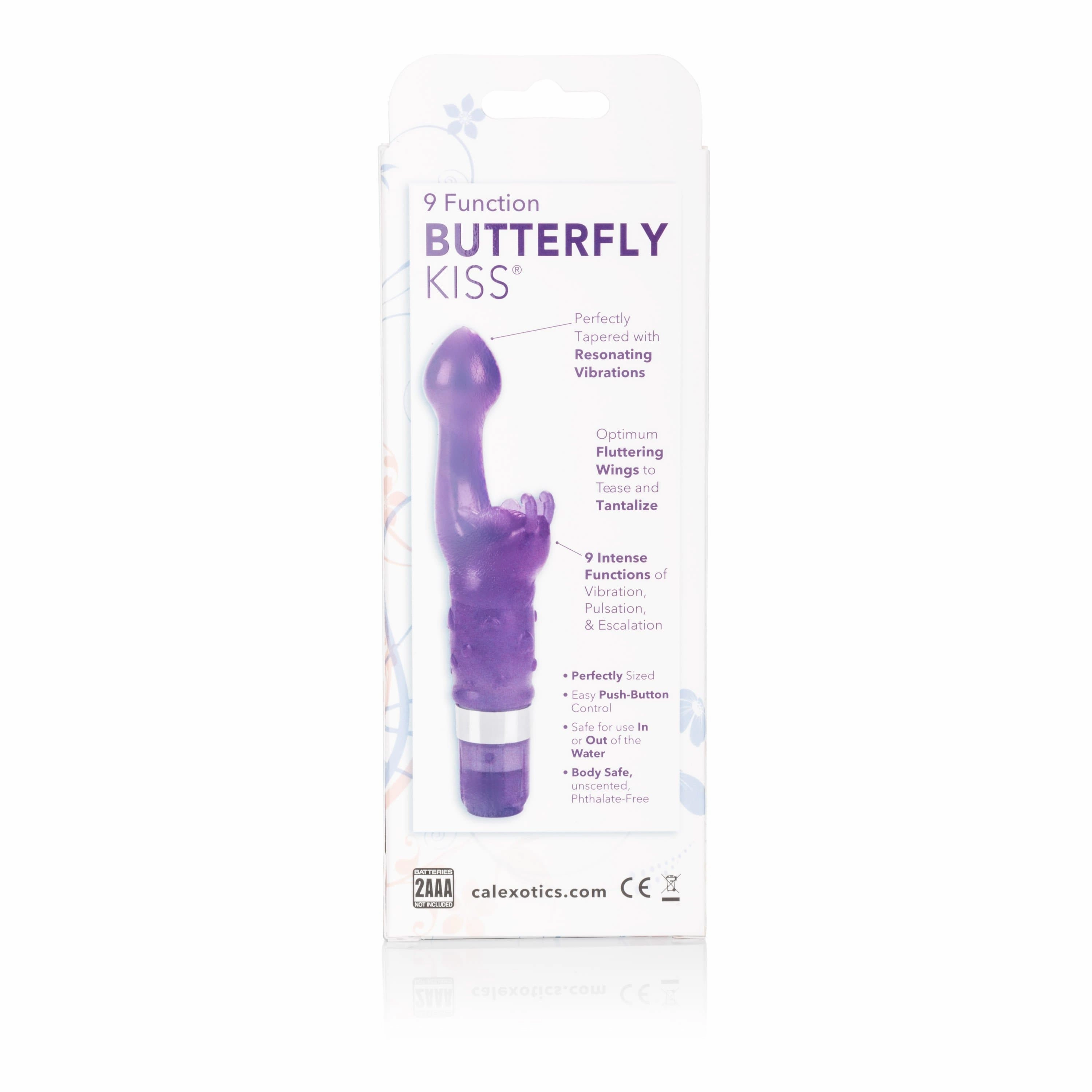 California Exotics - 9 Function Butterfly Kiss Platinum Edition Clit Massager (Purple)