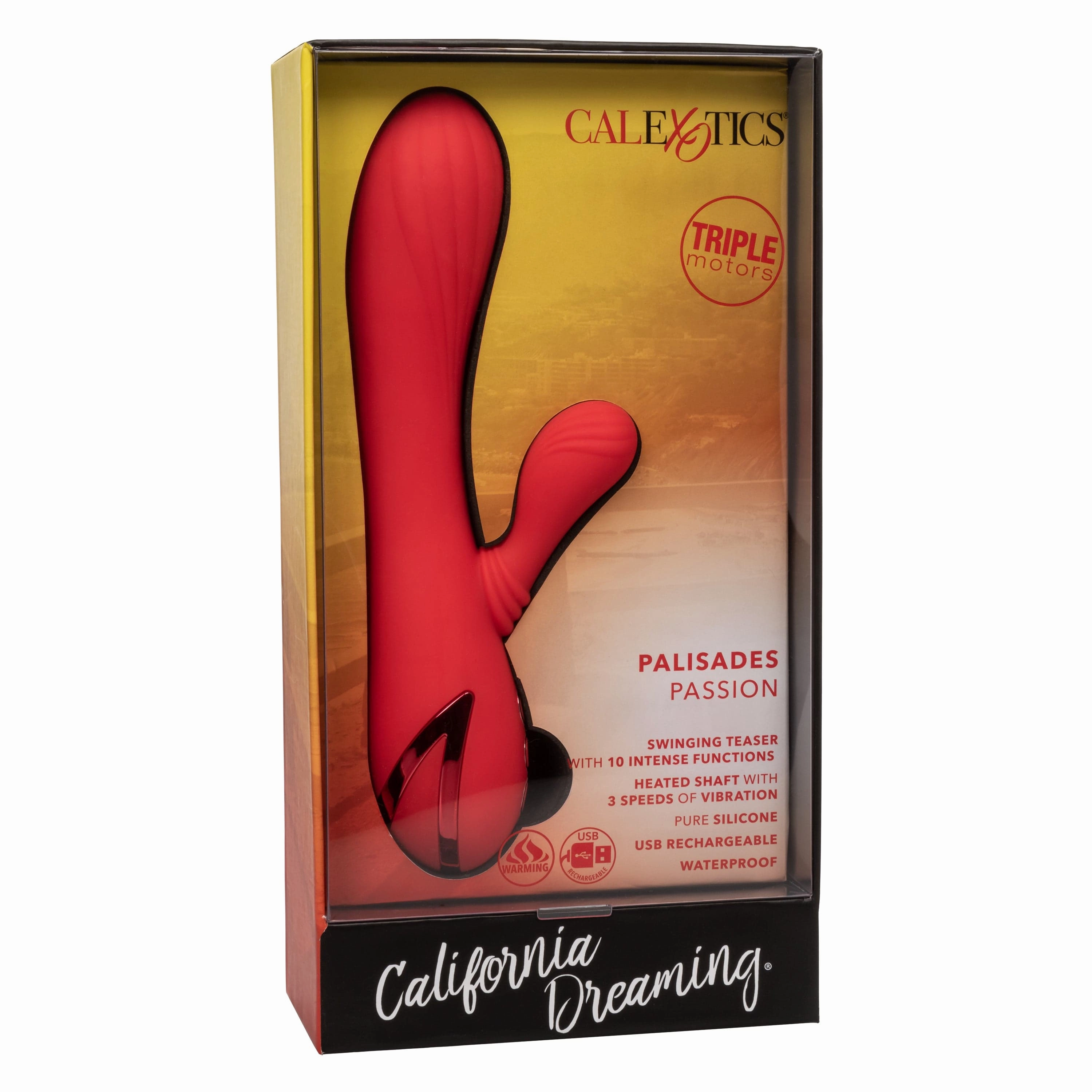 California Exotics - California Dreaming Palisades Passion Heat Swing Rabbit Vibrator (Red)