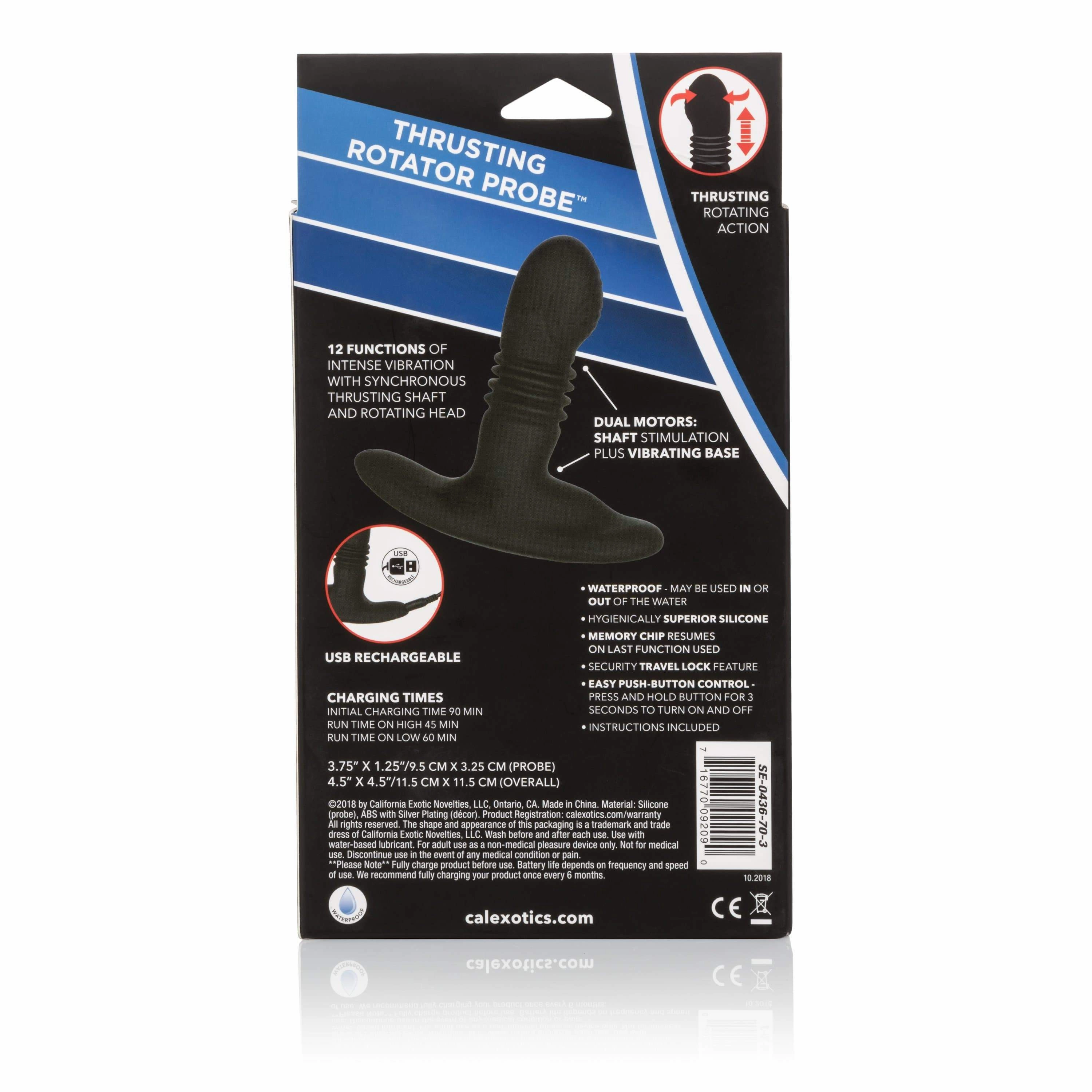 California Exotics - Eclipse Thrusting Rotator Probe Massager (Black)