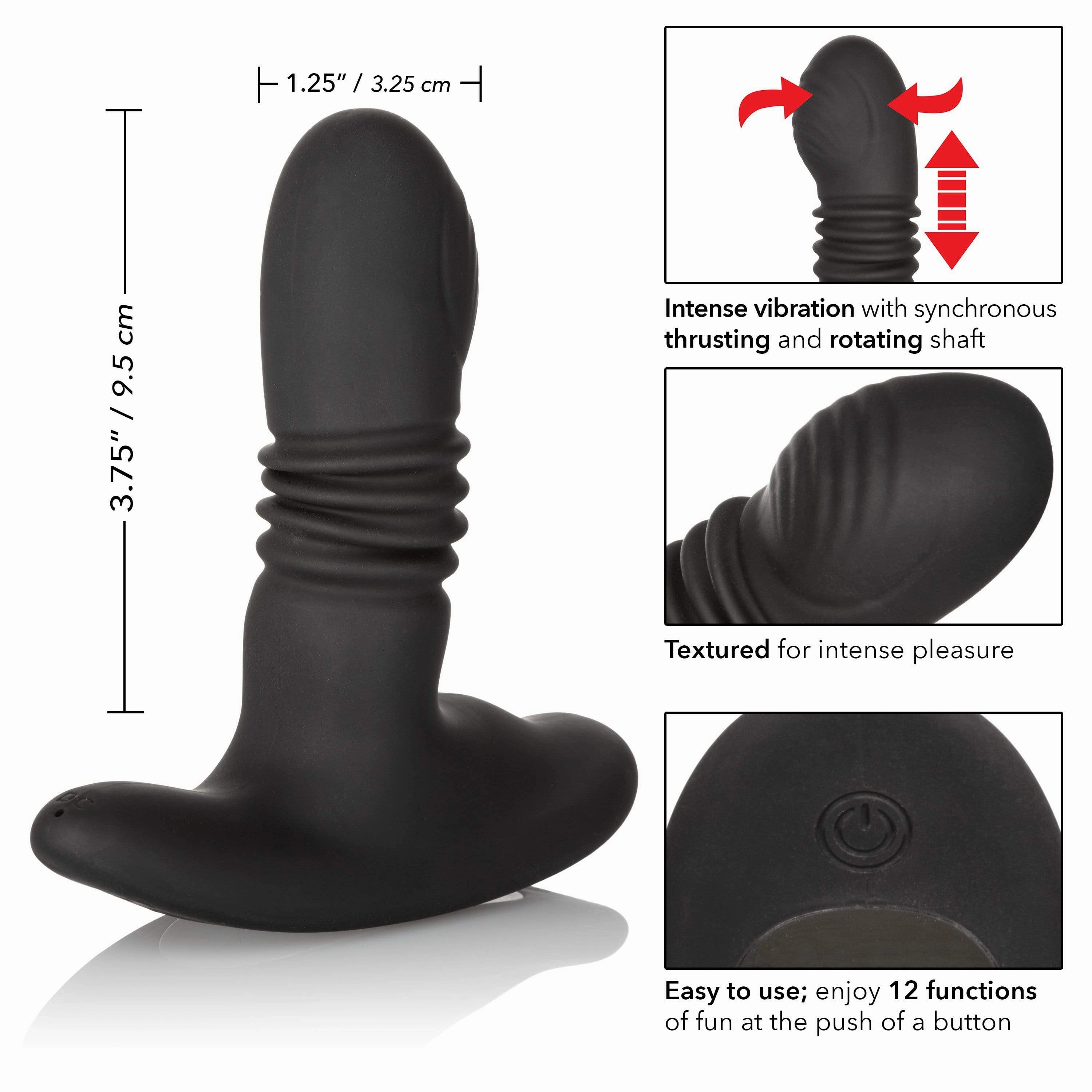 California Exotics - Eclipse Thrusting Rotator Probe Massager (Black)