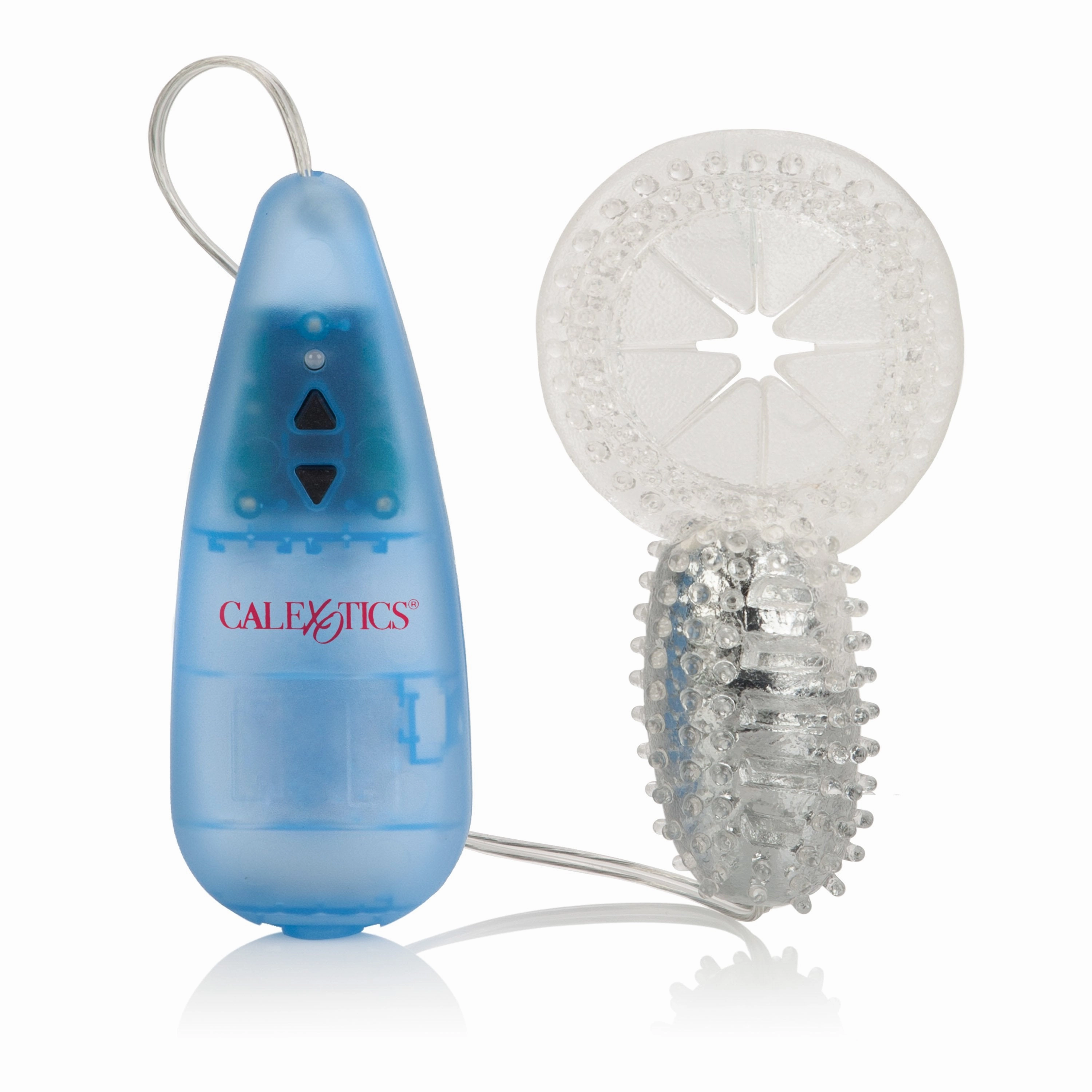 California Exotics - Elite 5X 5 Function Vibro-Ring with Tickler (Blue)