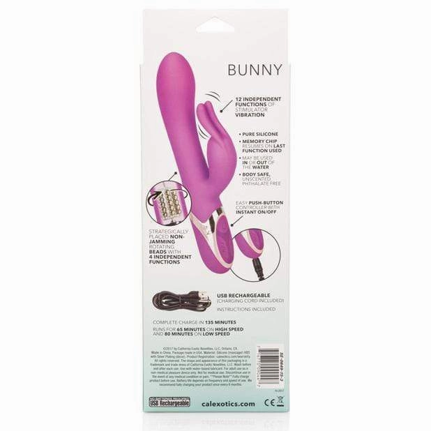 California Exotics - Enchanted Bunny Rechargeable Rabbit Vibrator (Purple)