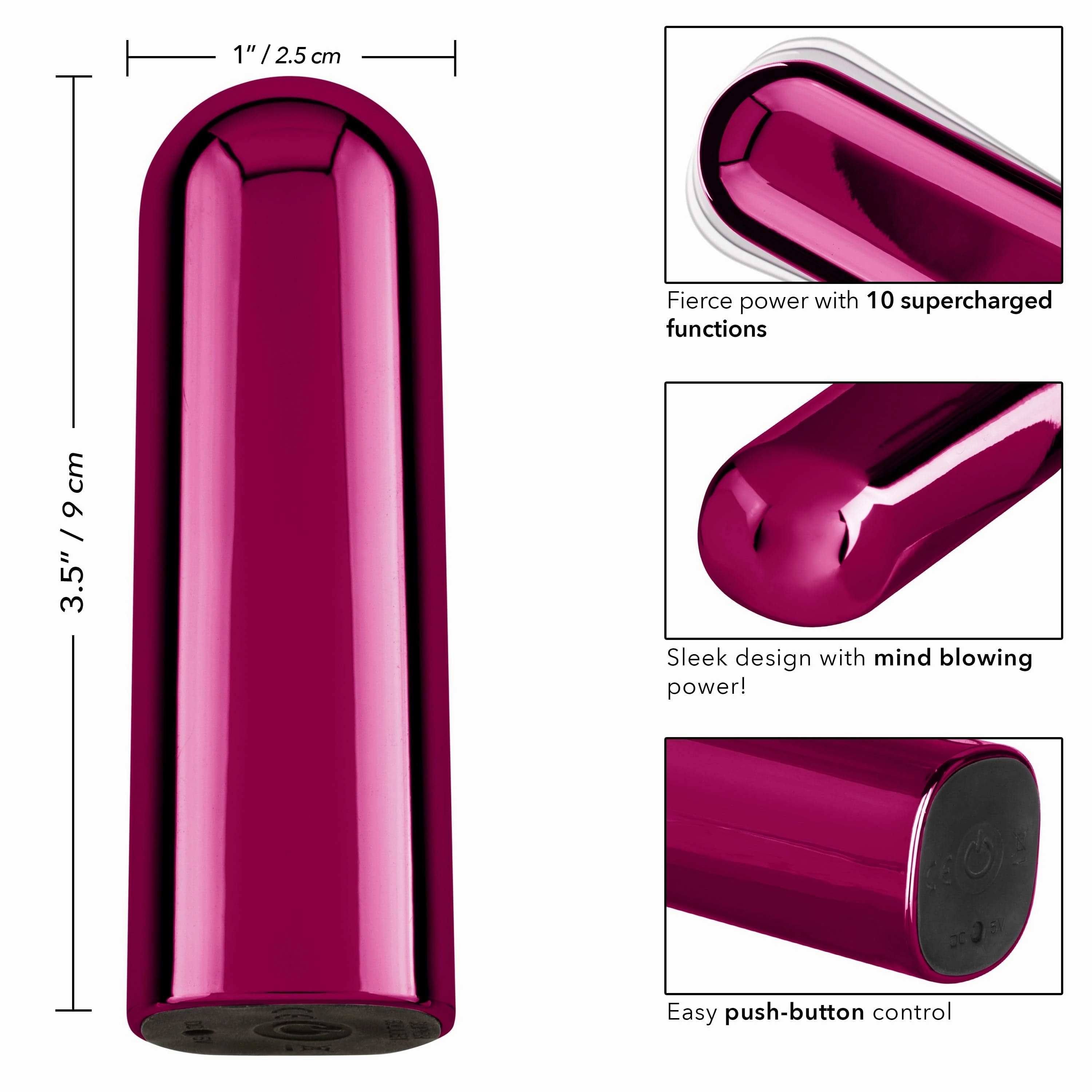 California Exotics - Fierce Power Glam Bullet Vibrator (Pink)