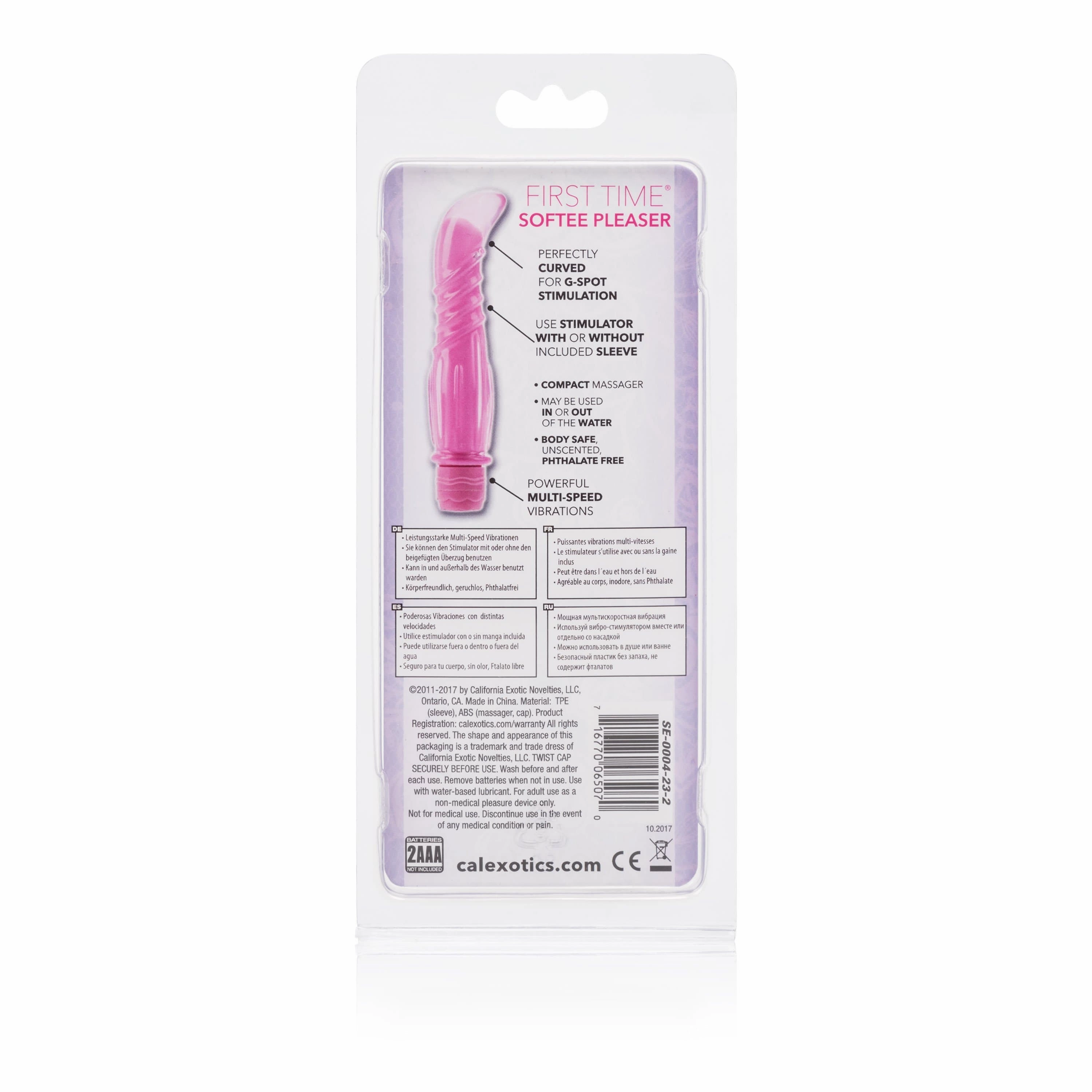 California Exotics - First Time Softee Pleaser G Spot Vibrator (Pink)