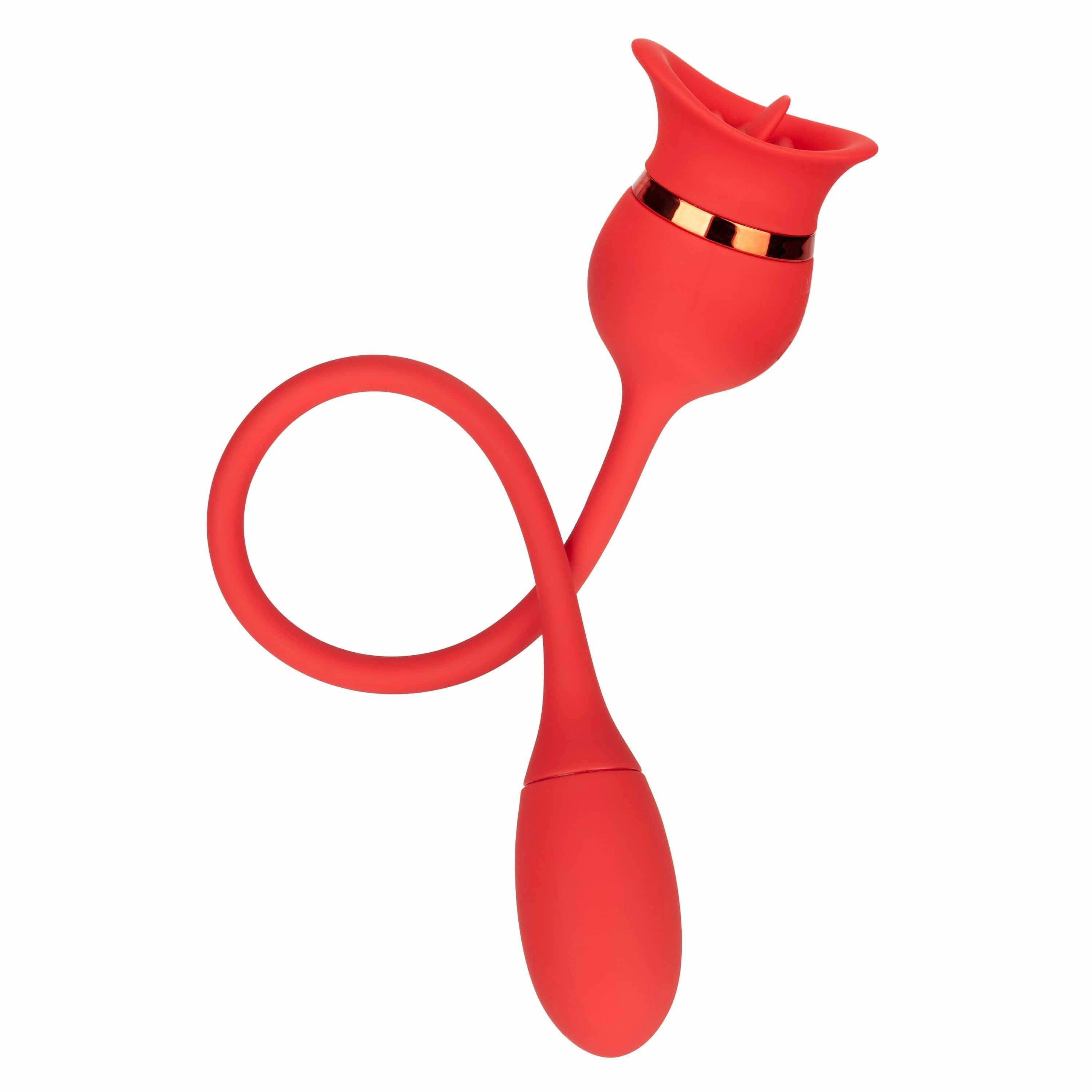 California Exotics - French Kiss Casanova Egg and Clit Massager (Red)