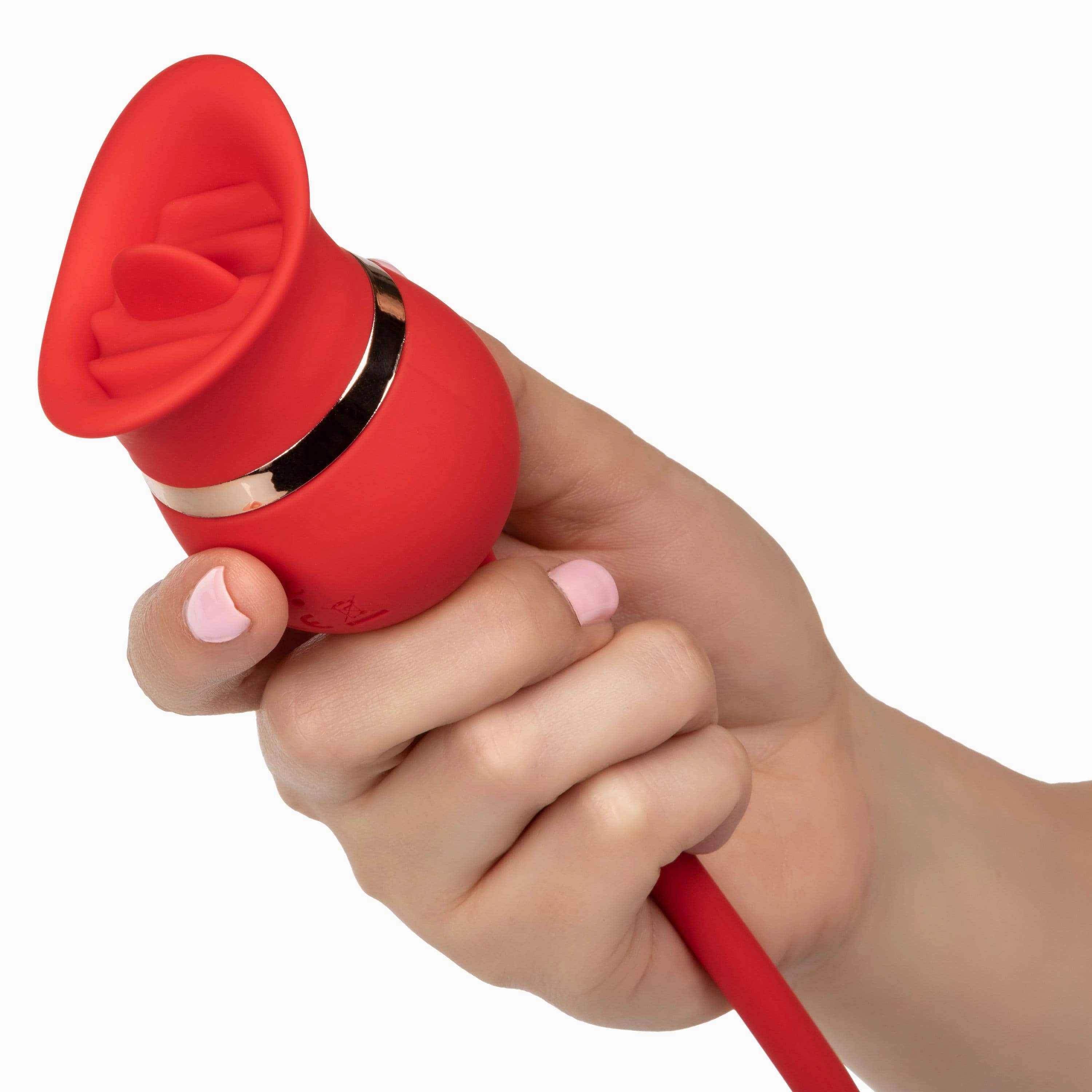 California Exotics - French Kiss Casanova Egg and Clit Massager (Red)