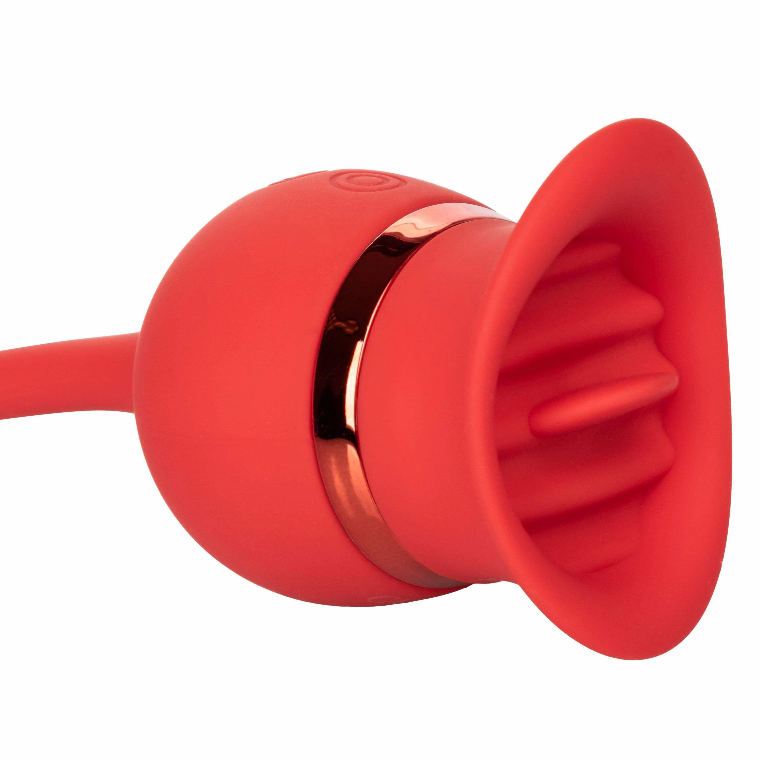 California Exotics - French Kiss Casanova Egg and Clit Massager (Red)