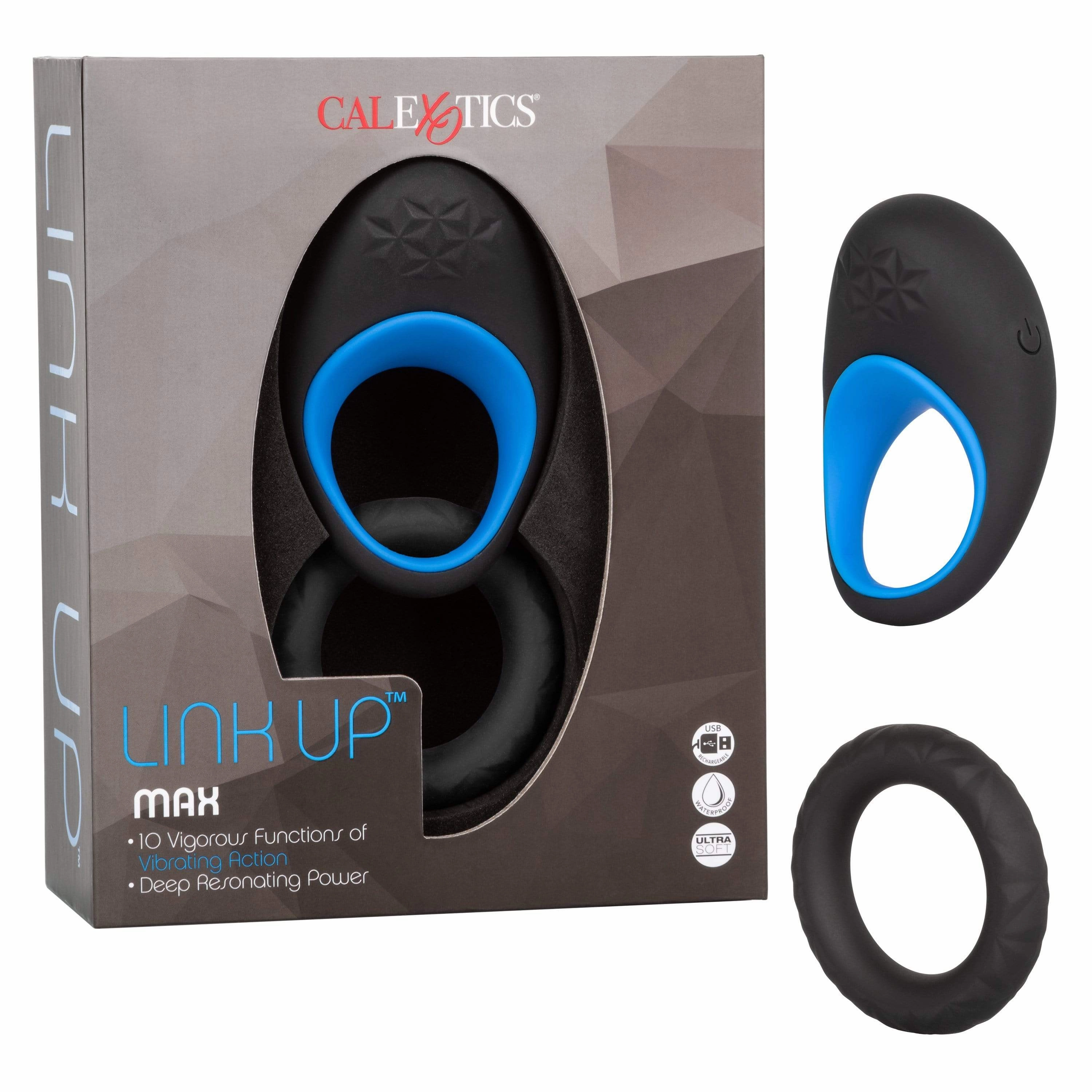 California Exotics - Link Up Max Vibrating Cock Ring (Black)