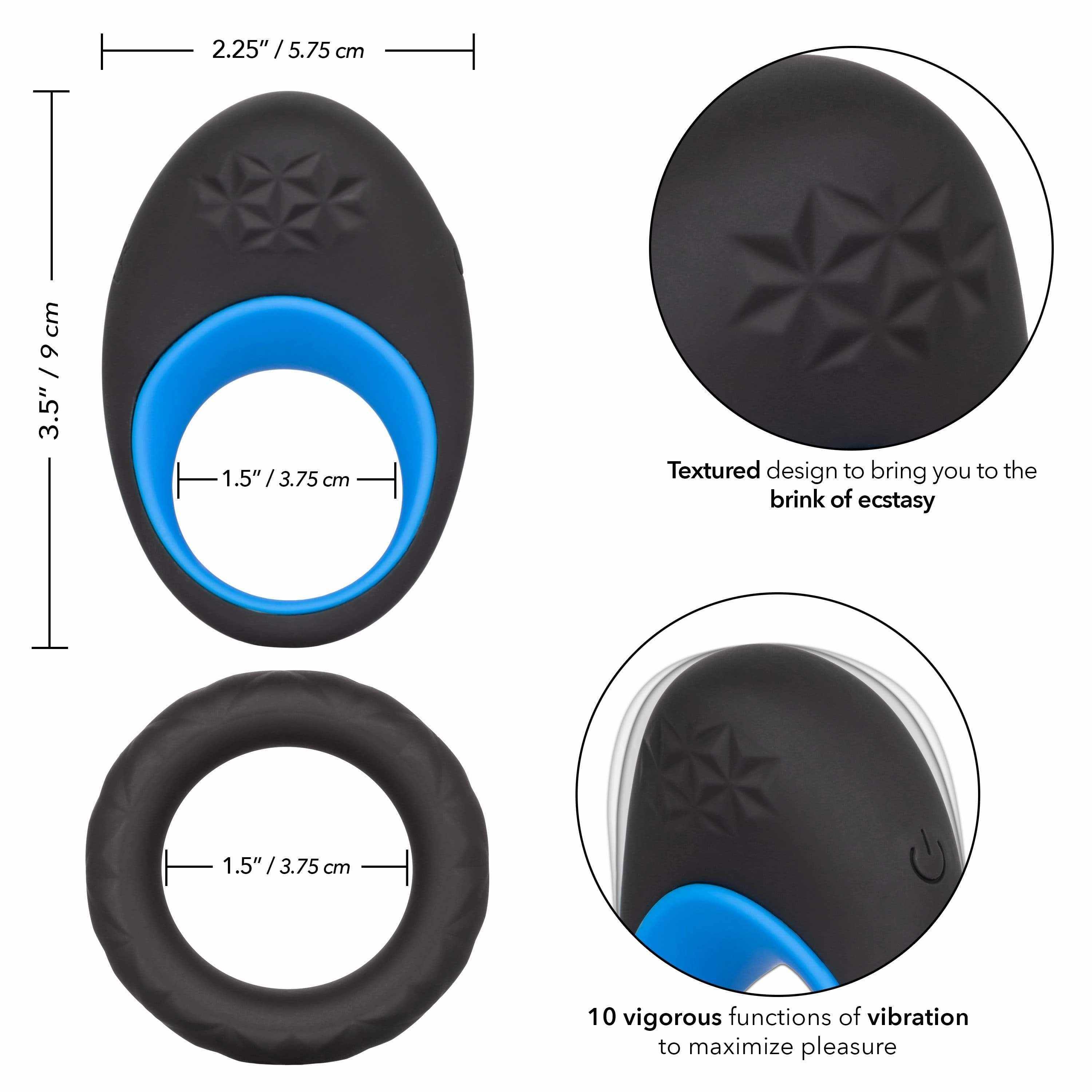 California Exotics - Link Up Max Vibrating Cock Ring (Black)