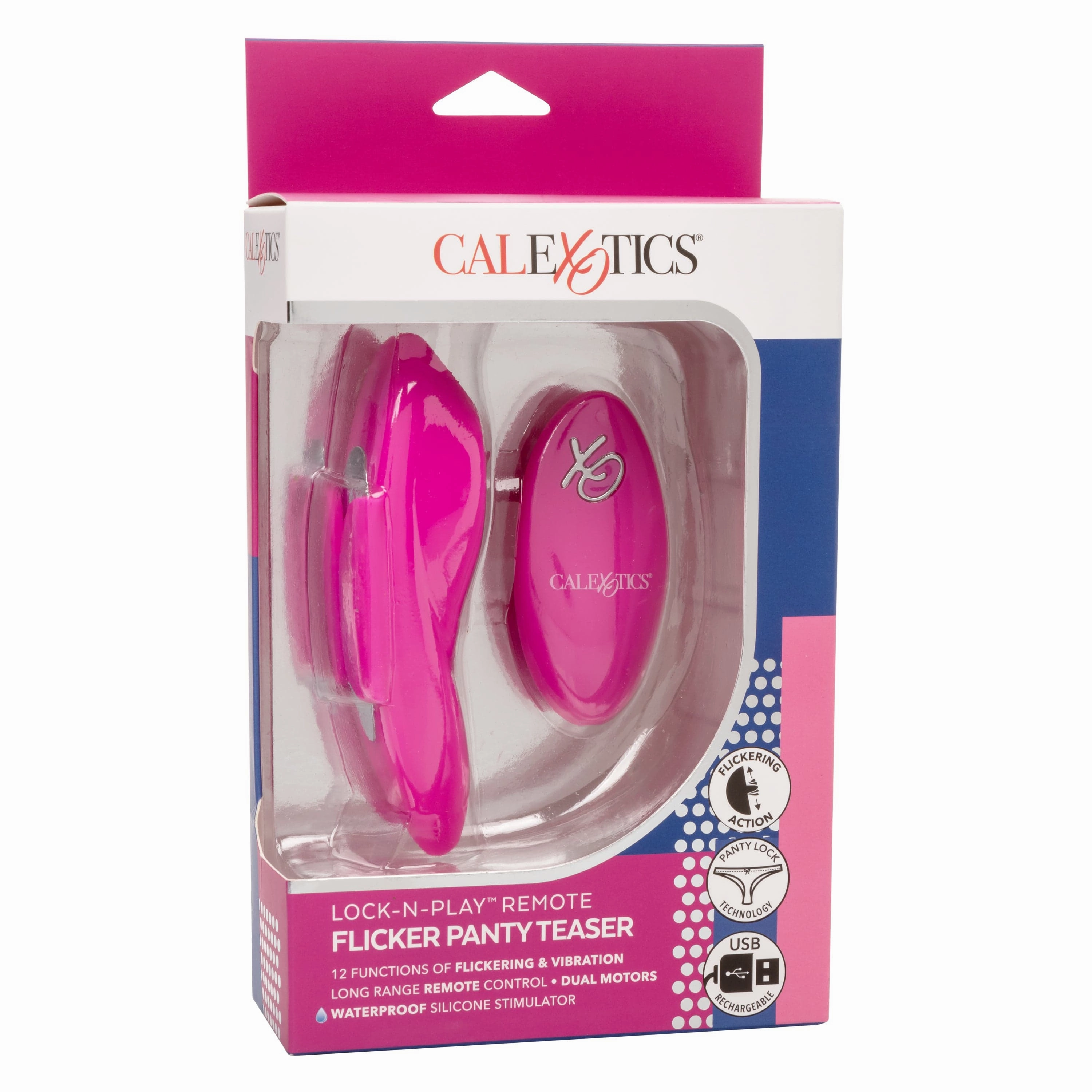 California Exotics - Lock N Play Remote Flicker Panty Teaser Vibrator (Pink)