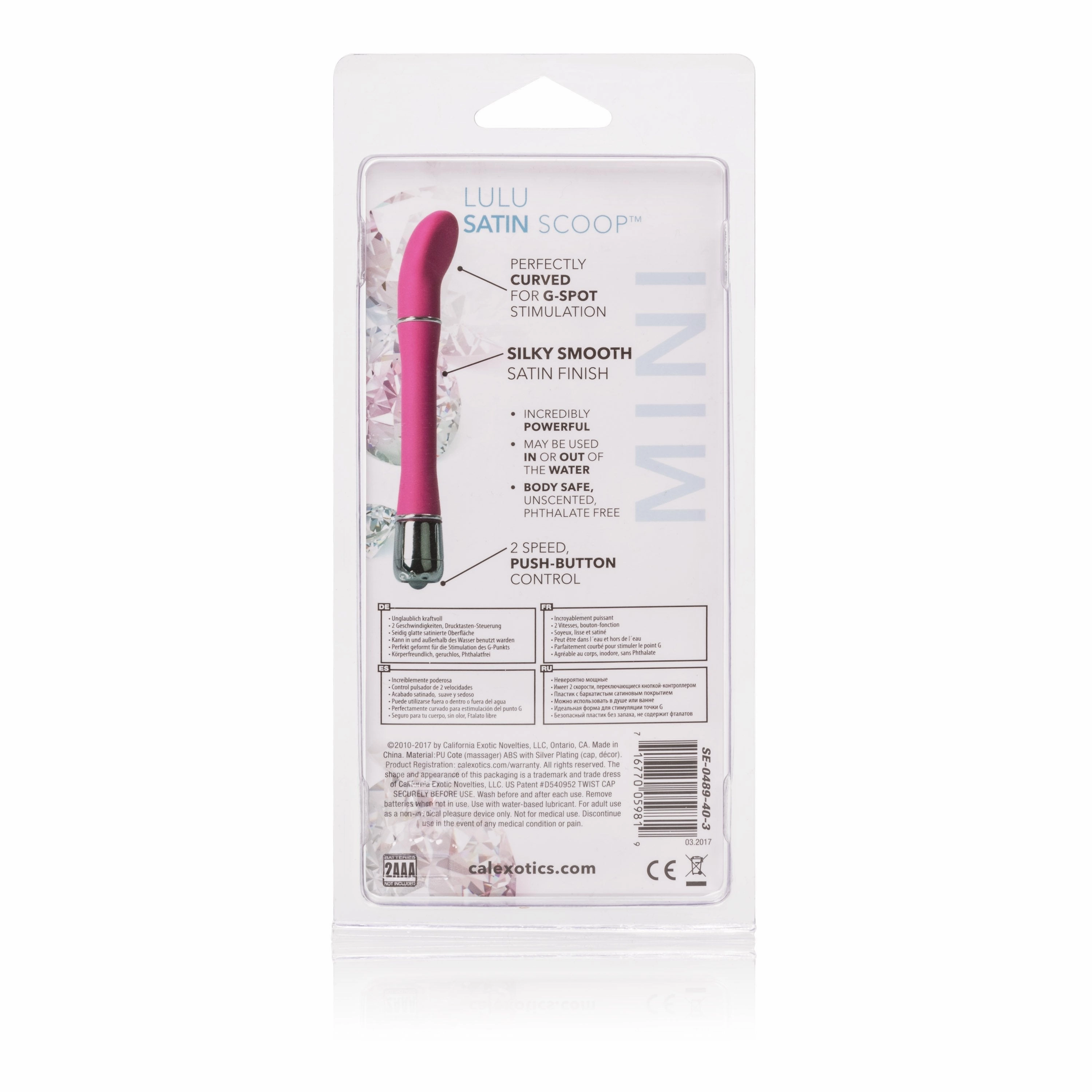 California Exotics - Lulu Satin Scoop Mini Vibrator (Pink)