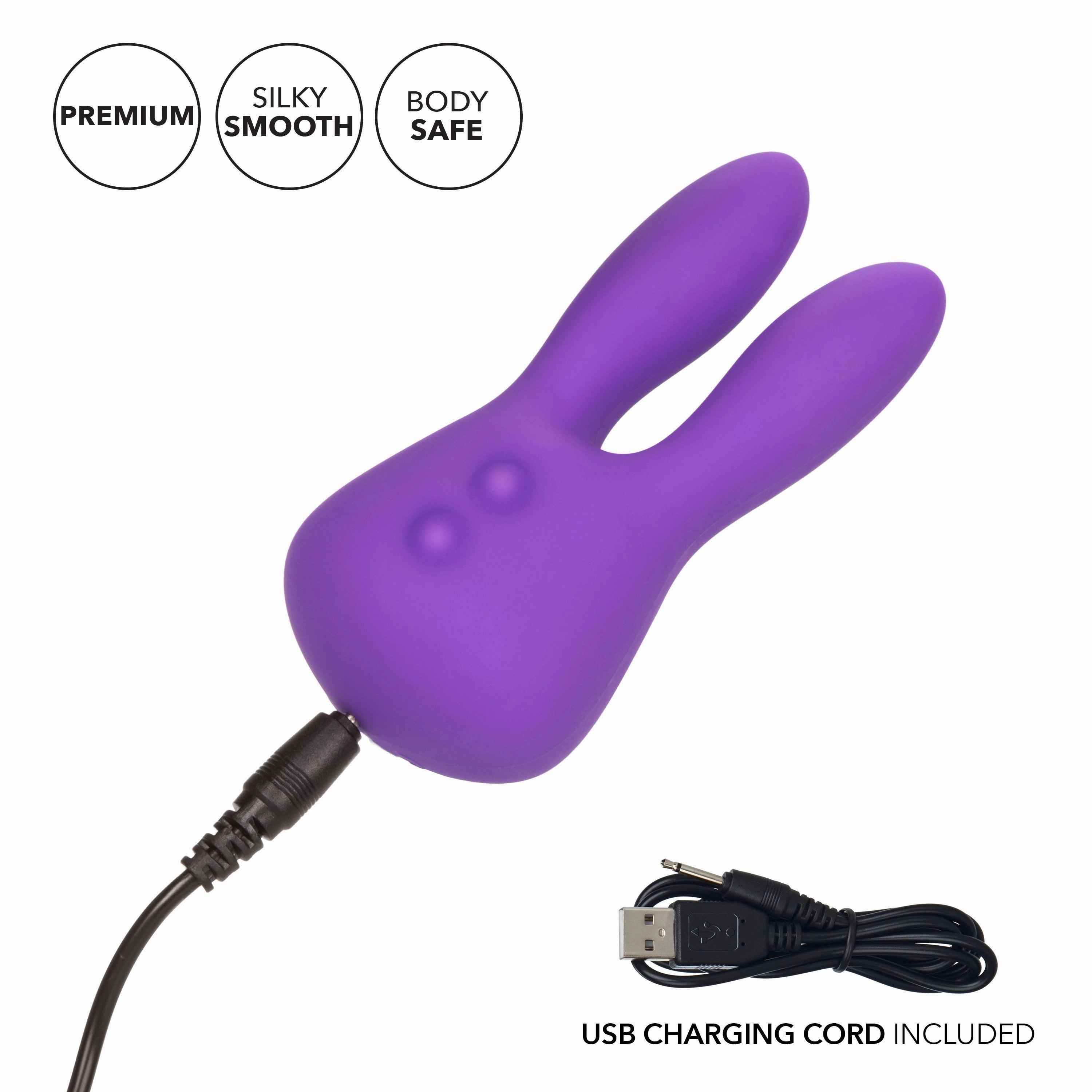 California Exotics - Mini Marvels Silicone Marvelous Bunny Clit Massager  (Purple)