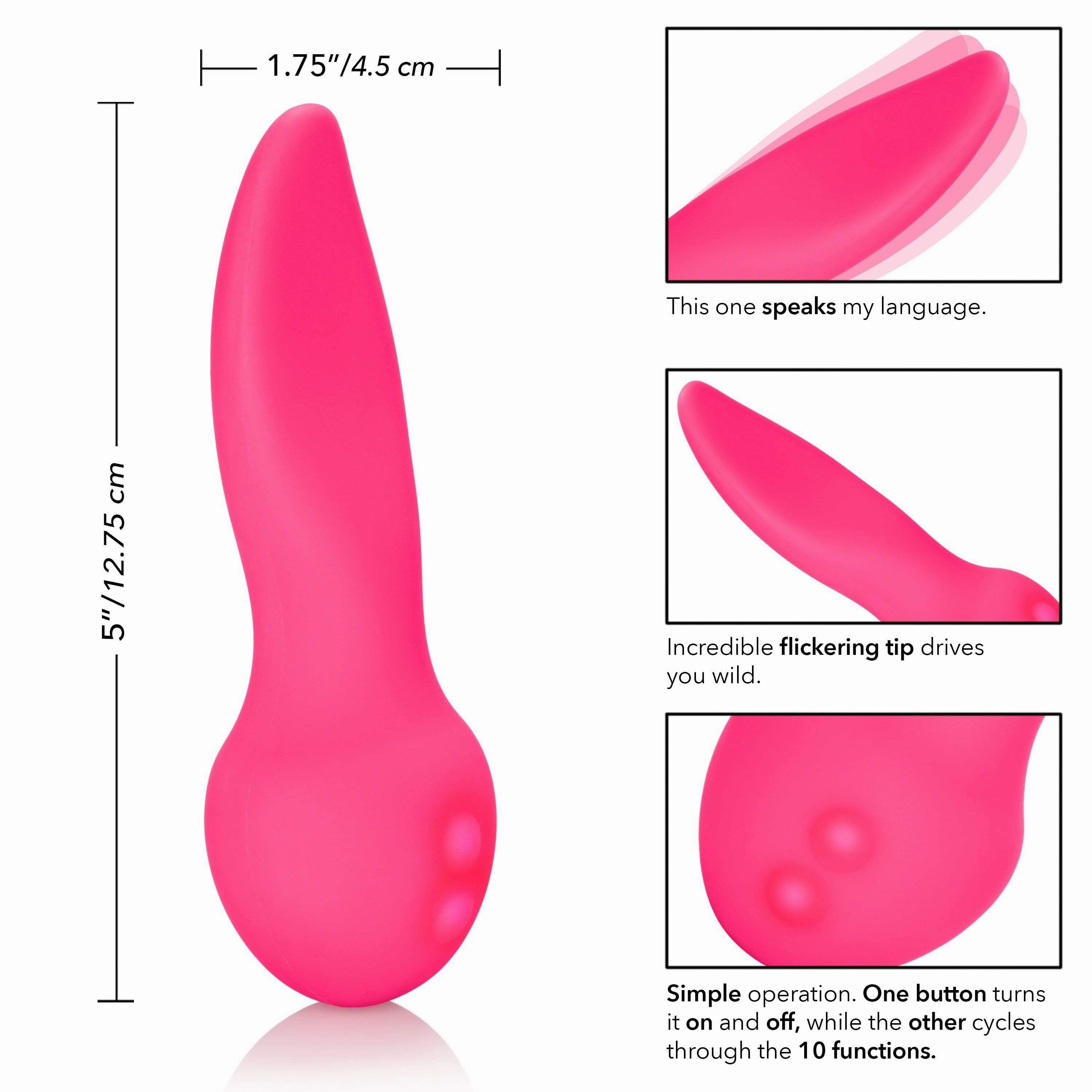 California Exotics - Mini Marvels Silicone Marvelous Flicker Clit Massager (Pink)