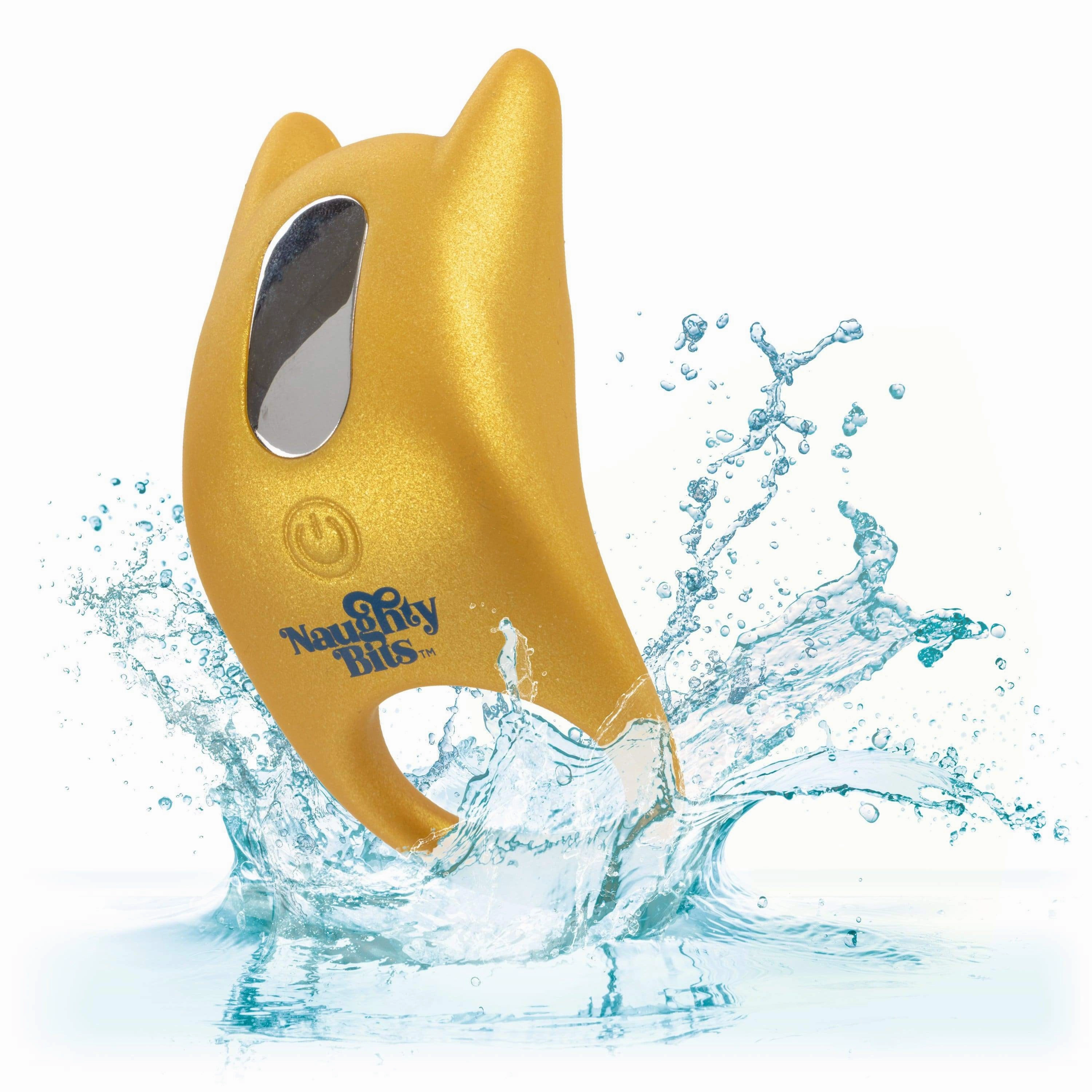 California Exotics - Naughty Bits Horny AF Vibrating Cock Ring (Yellow)