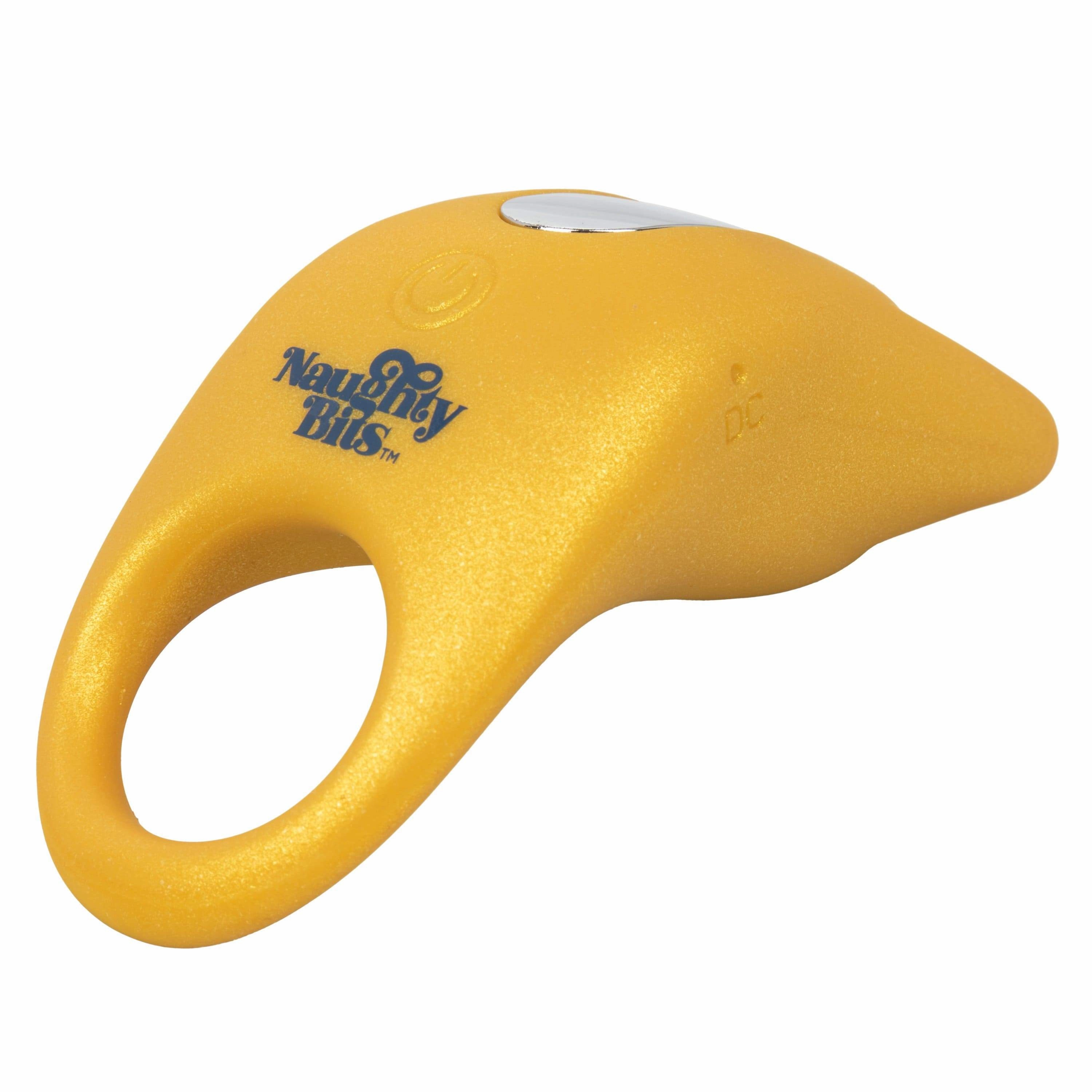 California Exotics - Naughty Bits Horny AF Vibrating Cock Ring (Yellow)