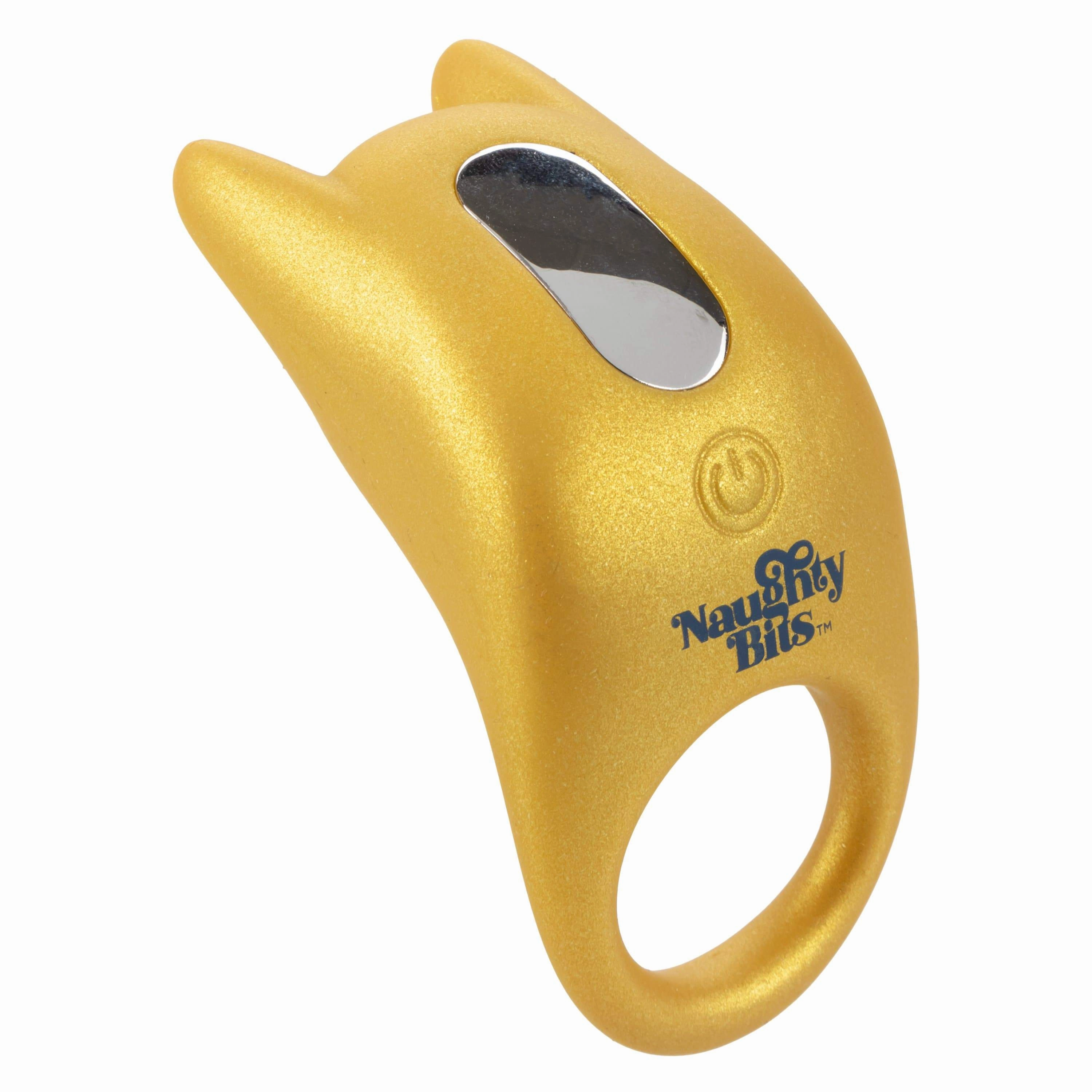 California Exotics - Naughty Bits Horny AF Vibrating Cock Ring (Yellow)