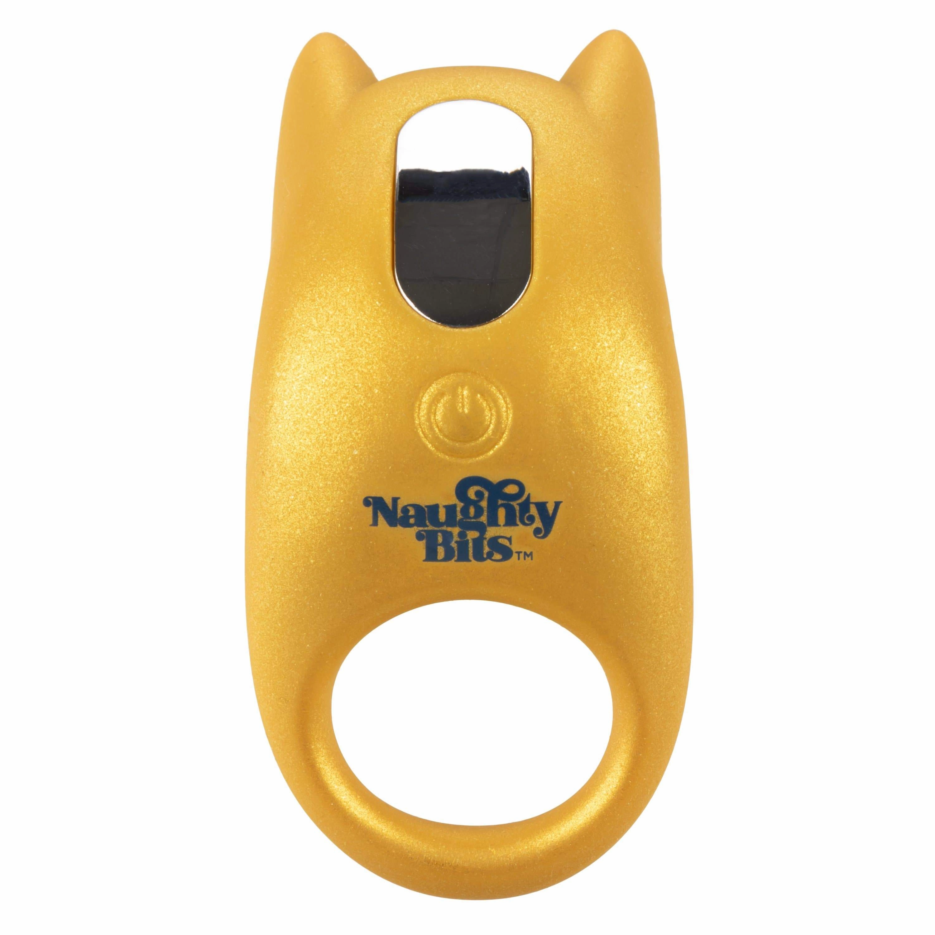 California Exotics - Naughty Bits Horny AF Vibrating Cock Ring (Yellow)