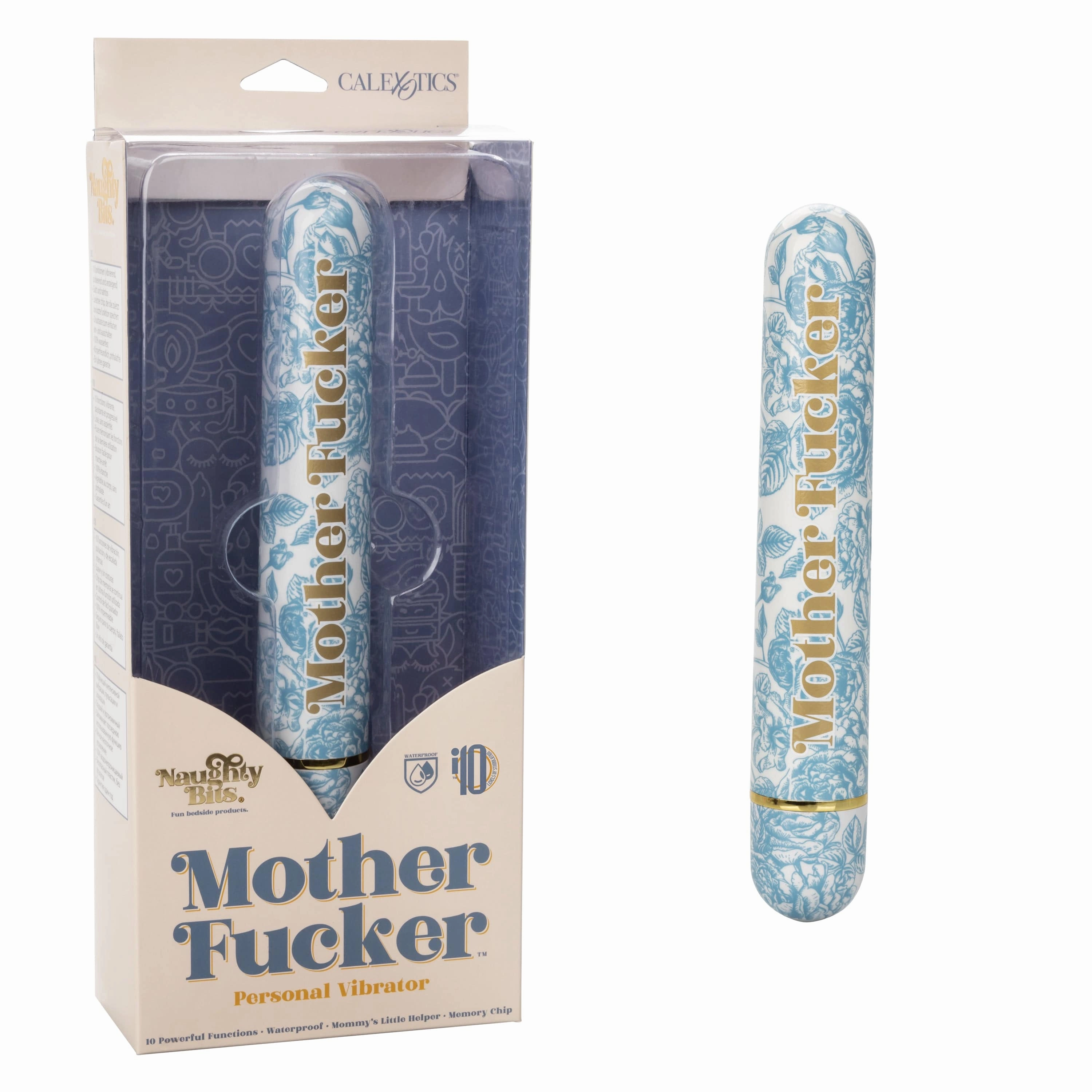 California Exotics - Naughty Bits Mother Fucker Personal Vibrator (Blue)
