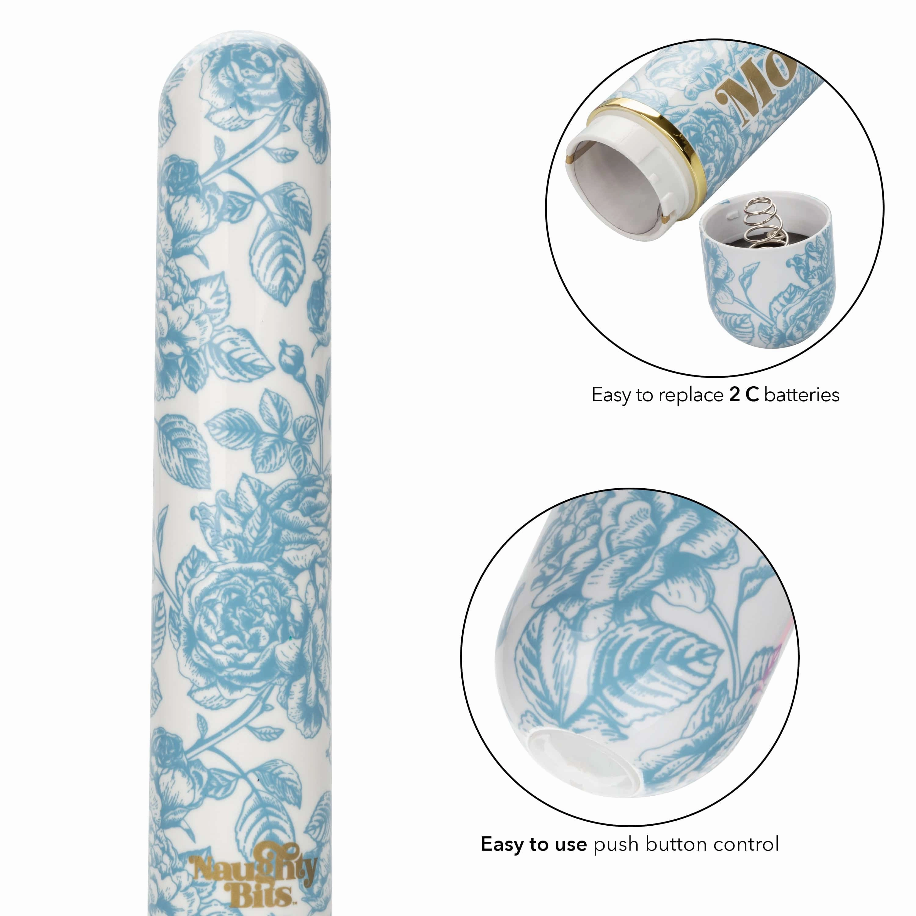 California Exotics - Naughty Bits Mother Fucker Personal Vibrator (Blue)