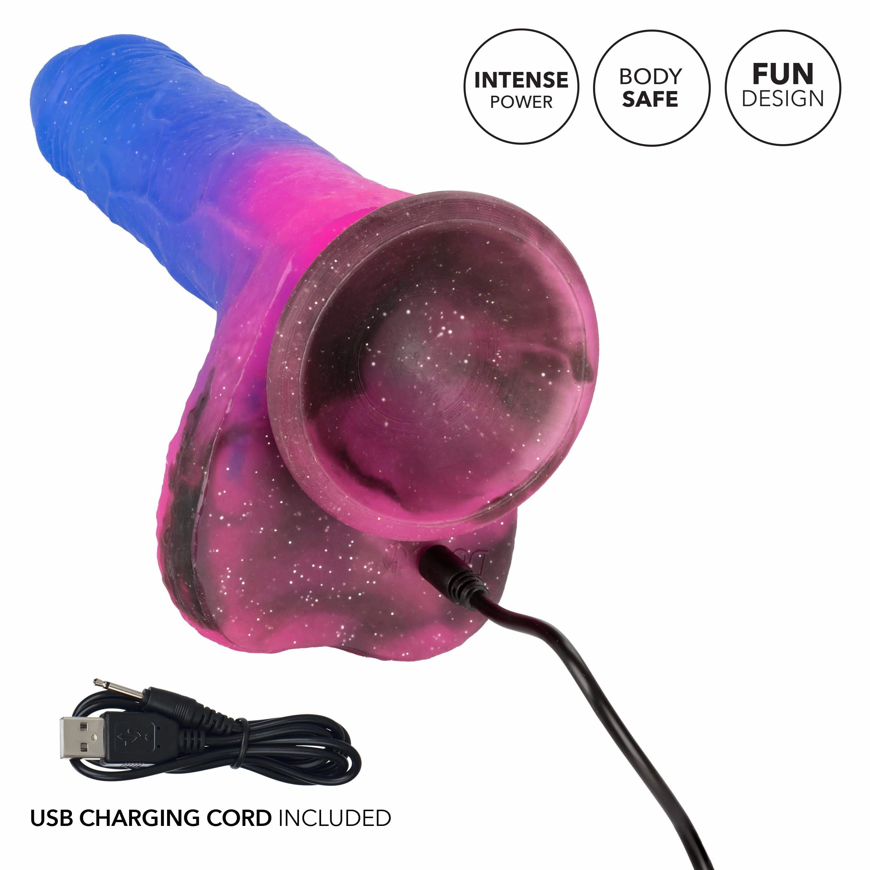 California Exotics - Naughty Bits Ombre Hombre Vibrating Dildo (Purple)