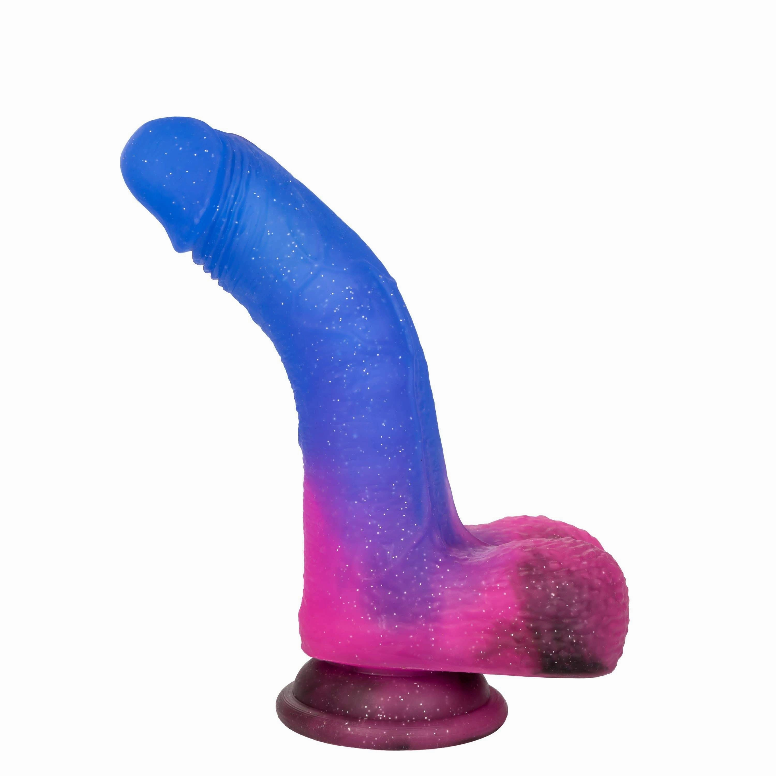 California Exotics - Naughty Bits Ombre Hombre Vibrating Dildo (Purple)