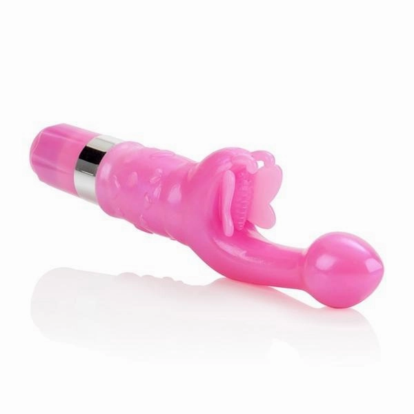California Exotics - Platinum Edition Butterfly Kiss Rabbit Vibrator (Pink)