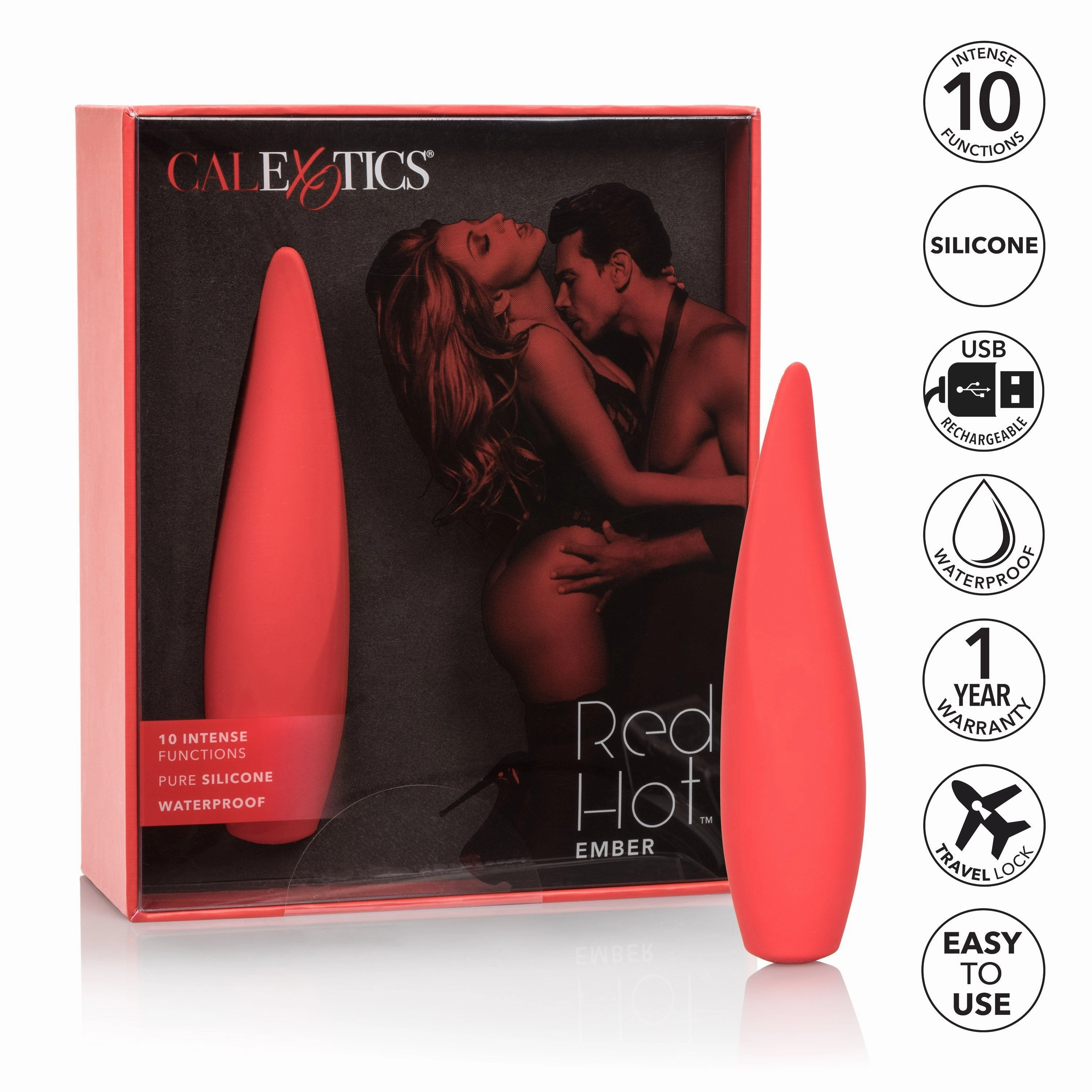 California Exotics - Red Hot Ember Rechargeable Clit Massager (Red)